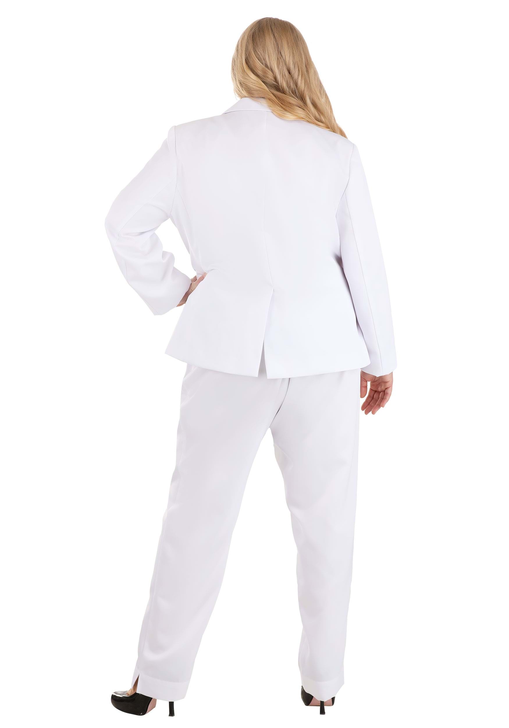 Women's Plus Size White Costume Suit