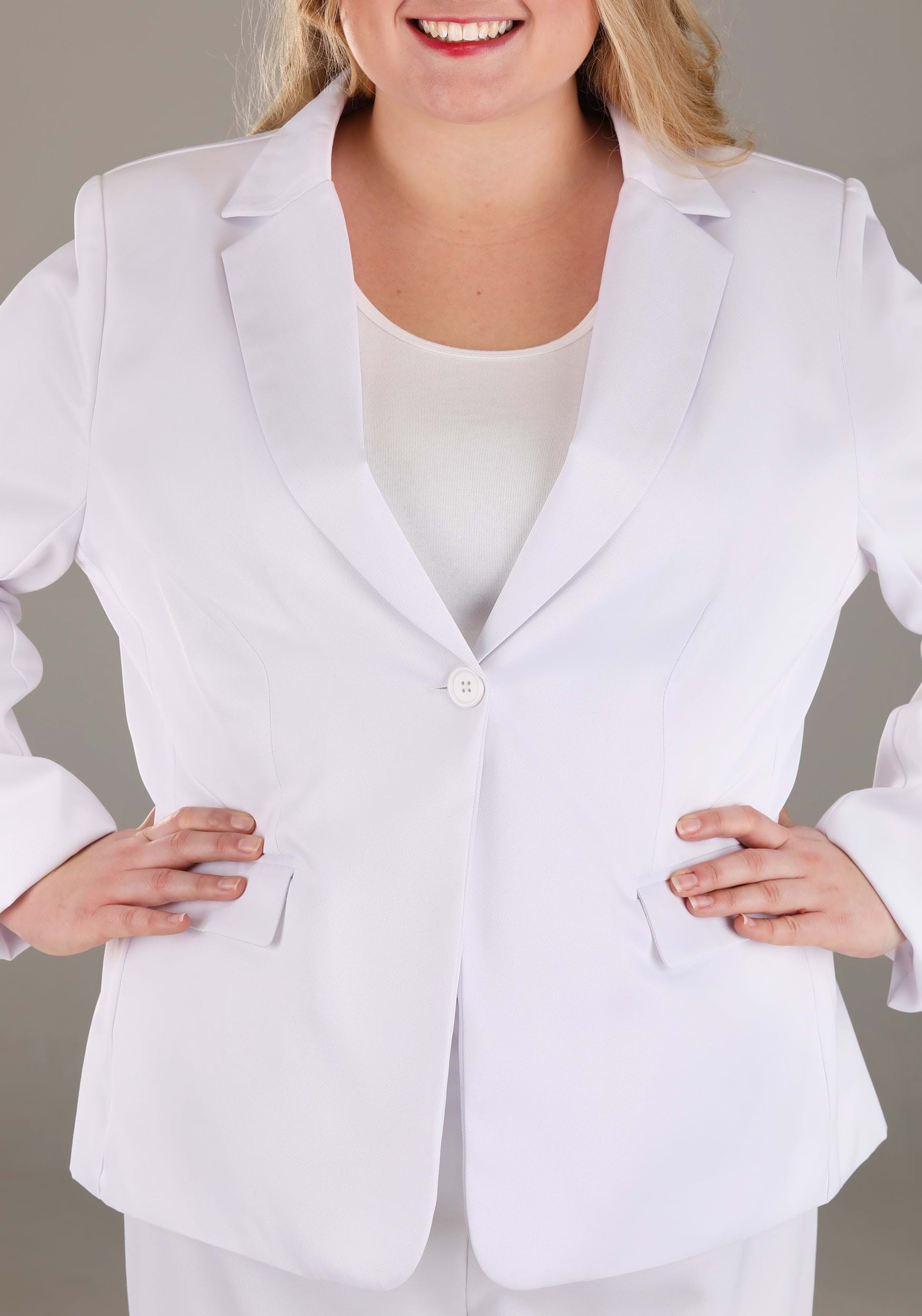 Women's Plus Size White Costume Suit