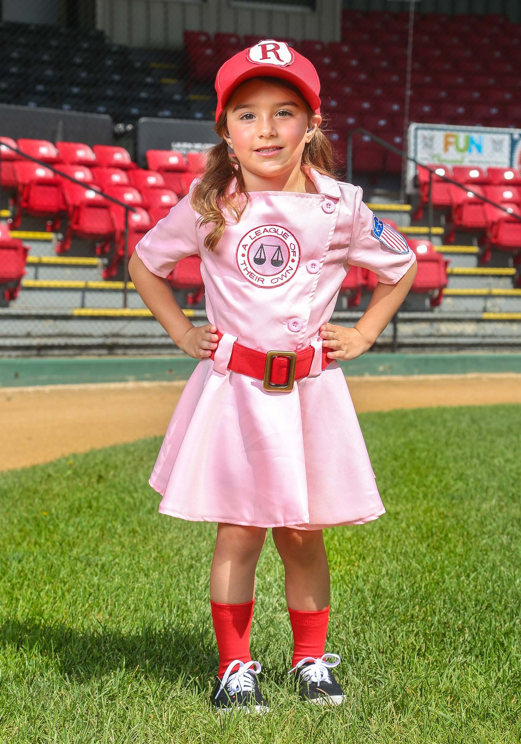 Girl's A League of Their Own Toddler Dottie Costume 4 Girl's A League of Their Own Toddler Dottie Costume