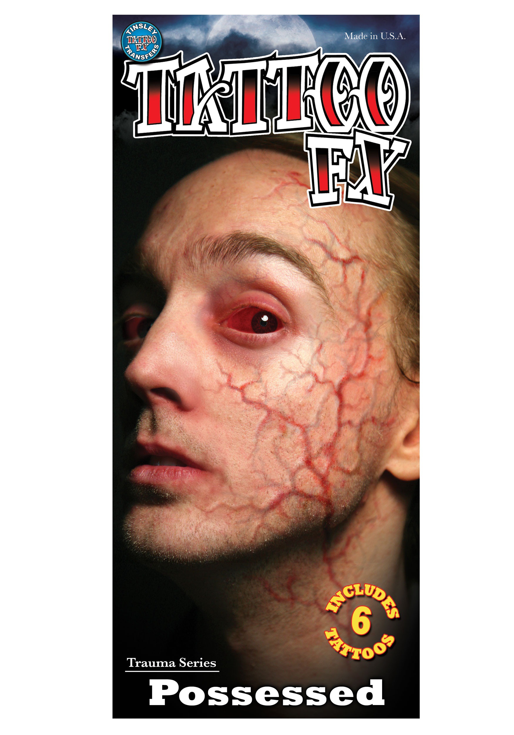 Possessed Temporary Veins Tattoo