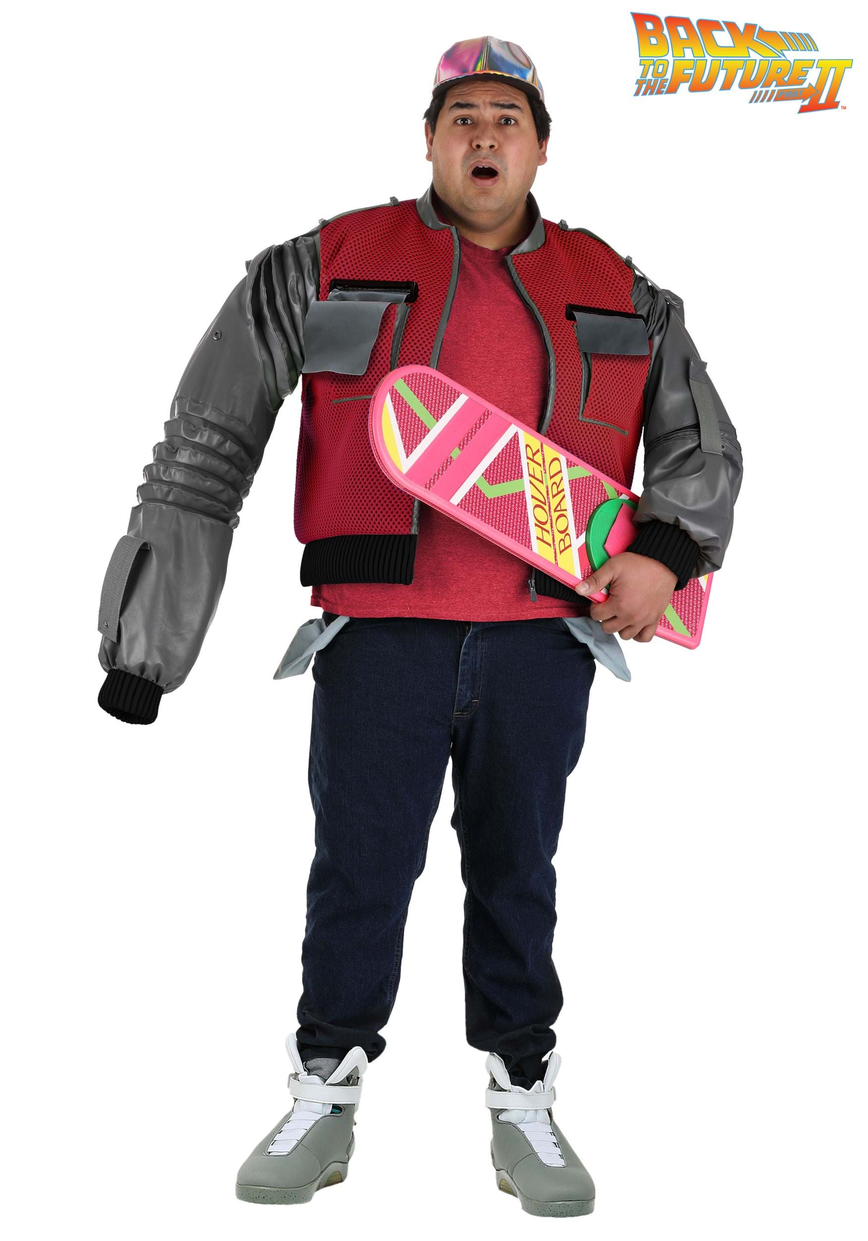 Men's Plus Size Authentic Marty McFly Jacket Costume