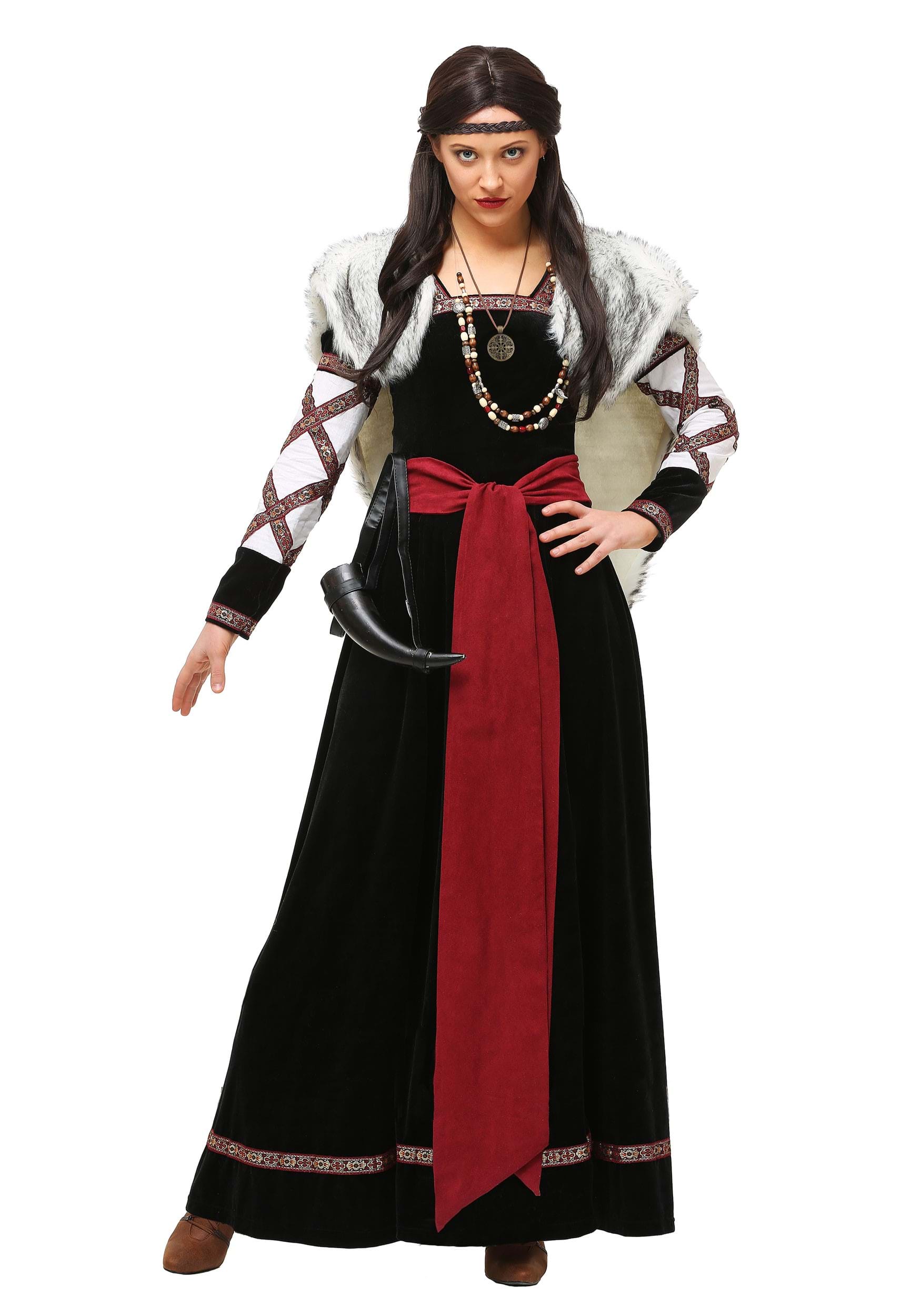 Women's Dark Viking Dress Costume 1 Women's Dark Viking Dress Costume