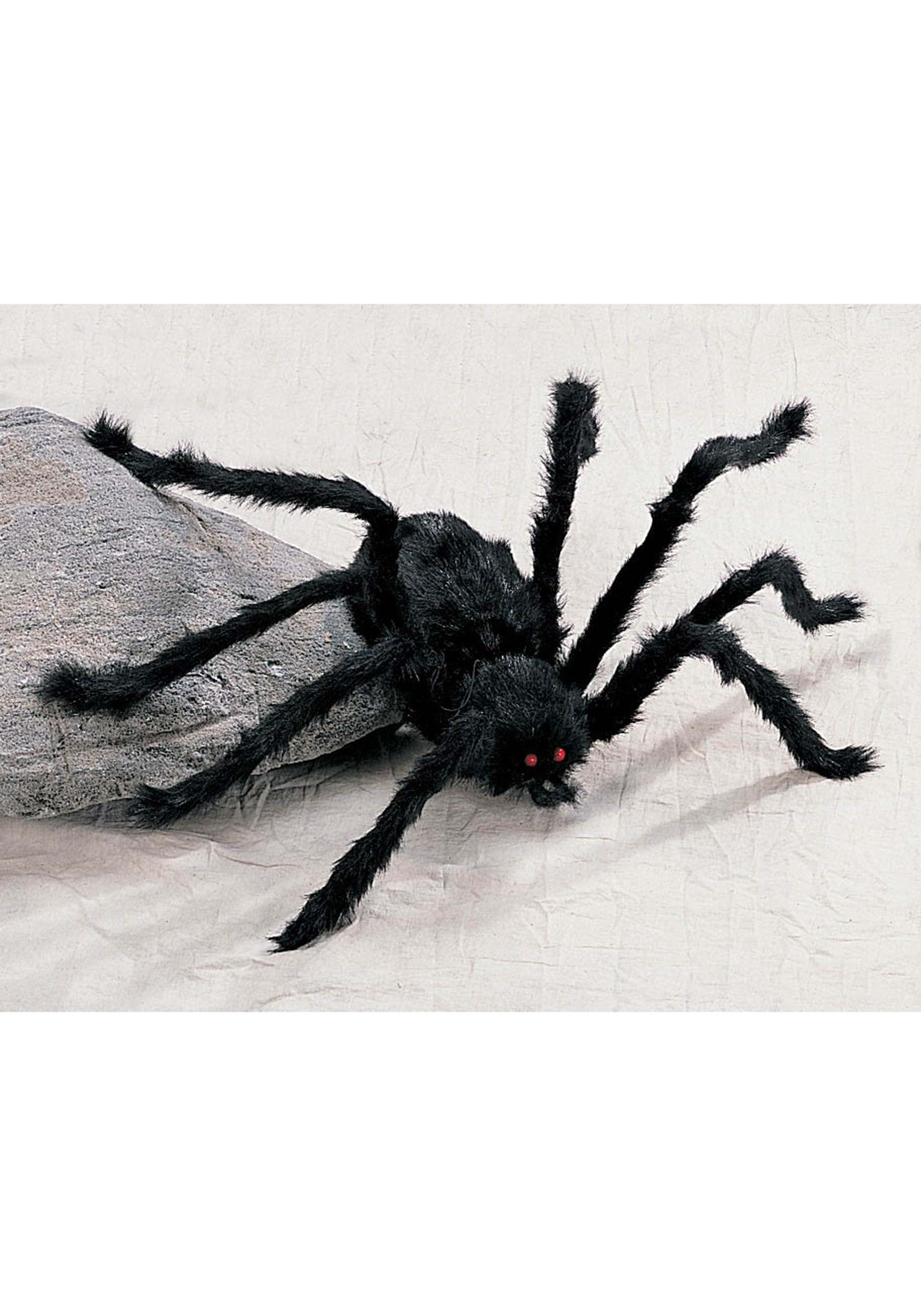 8.5-Inch Hairy Medium Black Spider Decorative Prop