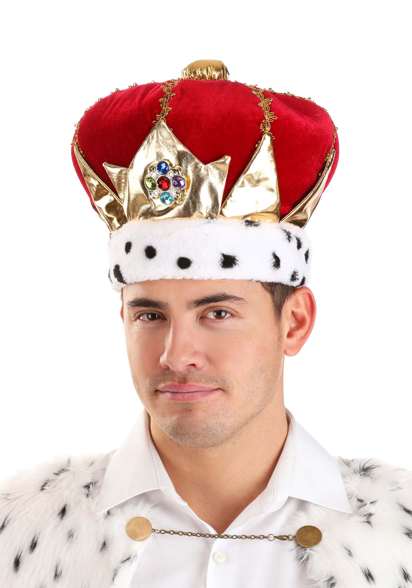 Royal King Red Plush Crown
