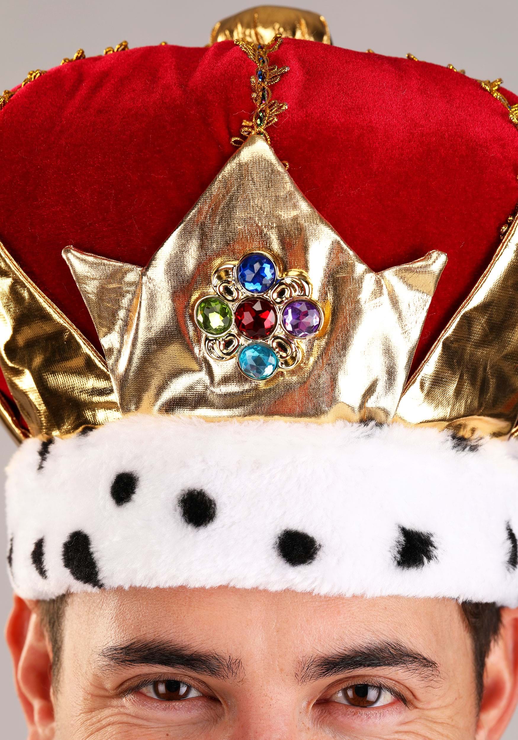 Royal King Red Plush Crown