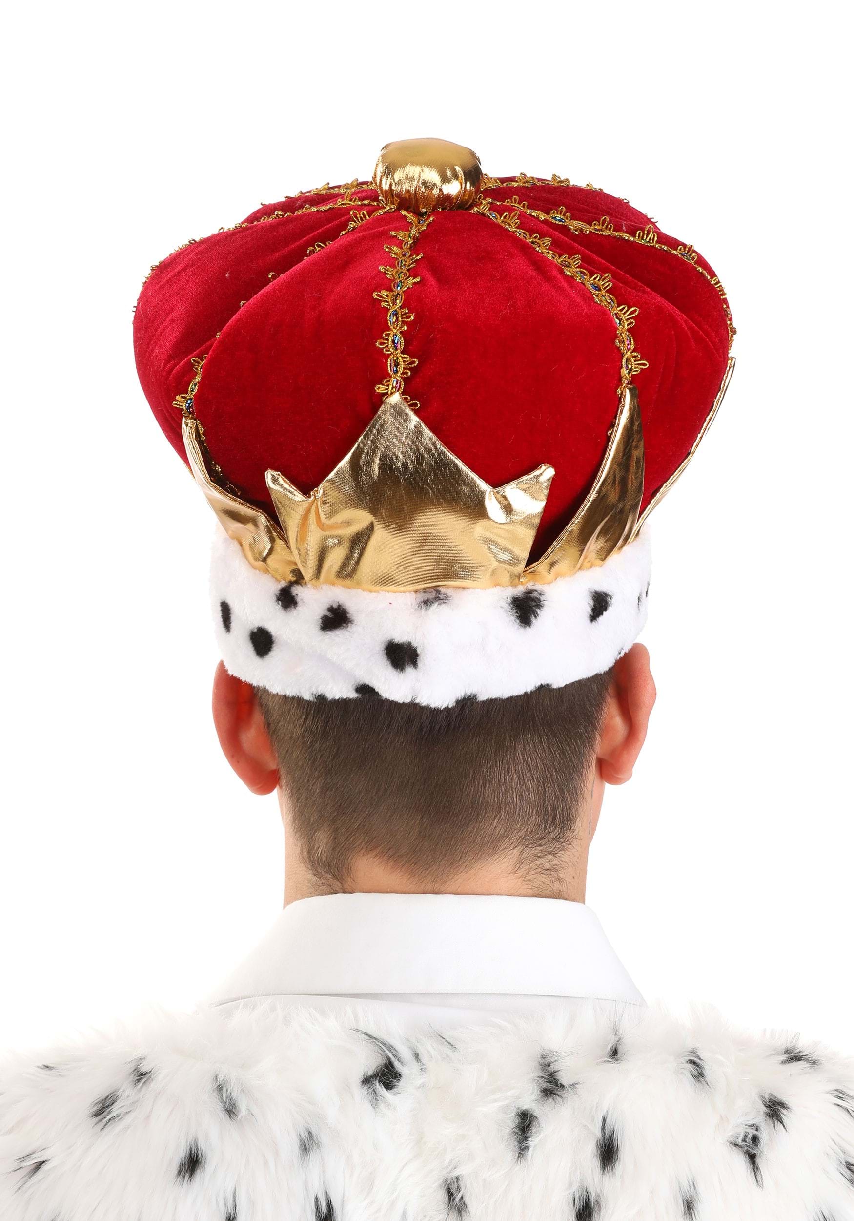 Royal King Red Plush Crown