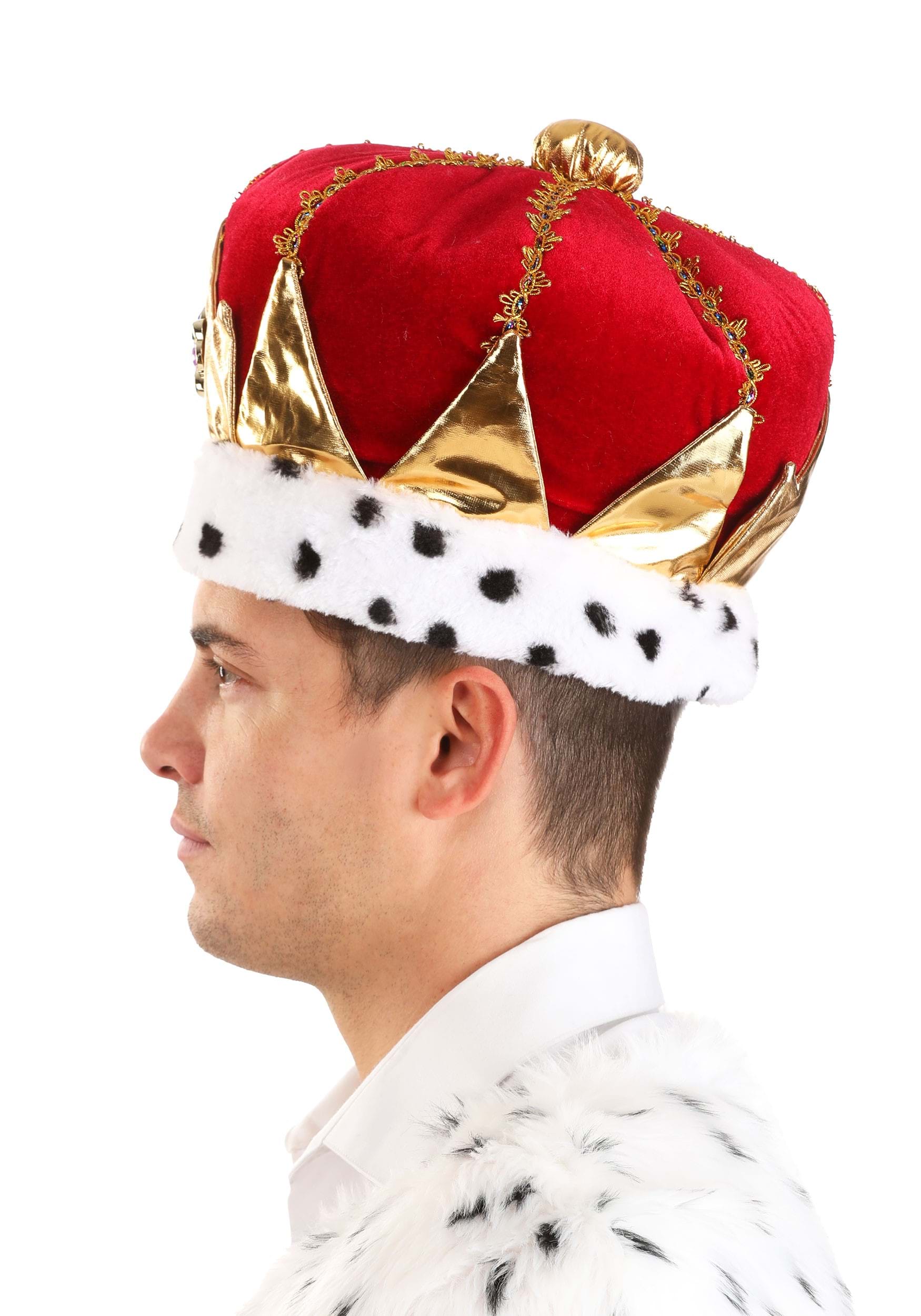 Royal King Red Plush Crown