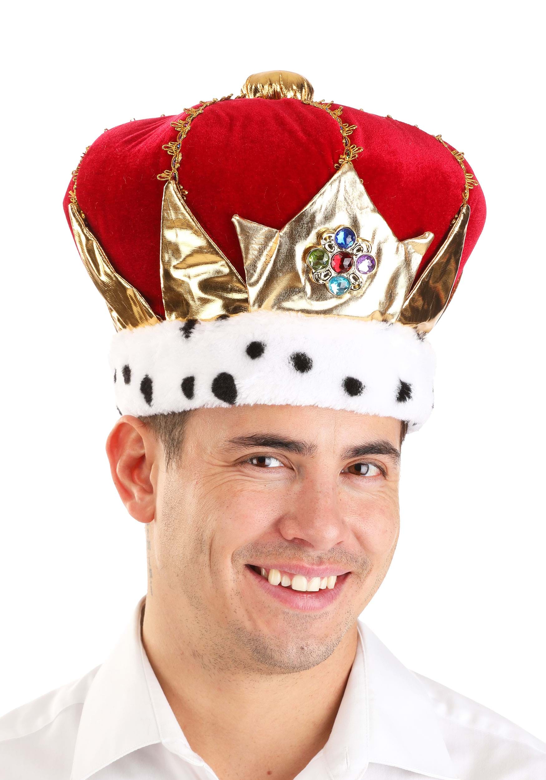 Royal King Red Plush Crown