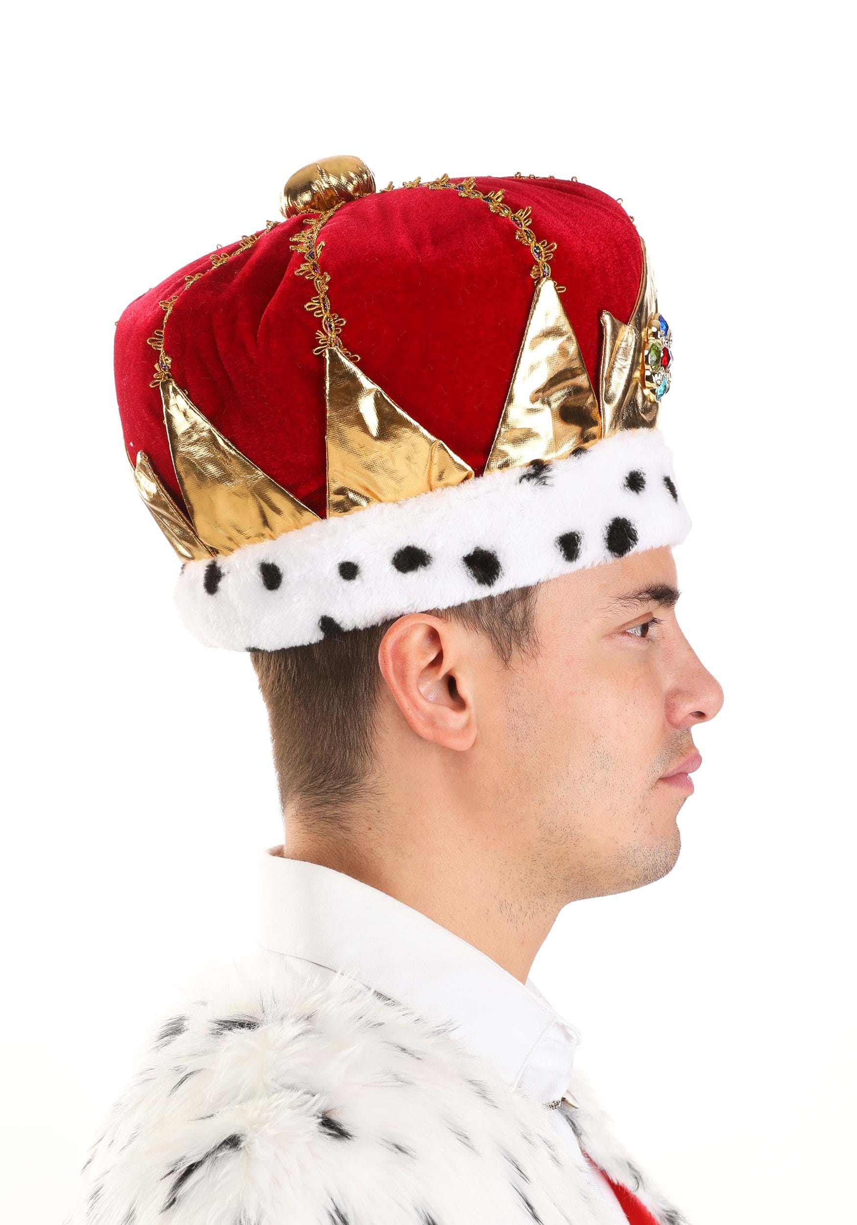 Royal King Red Plush Crown