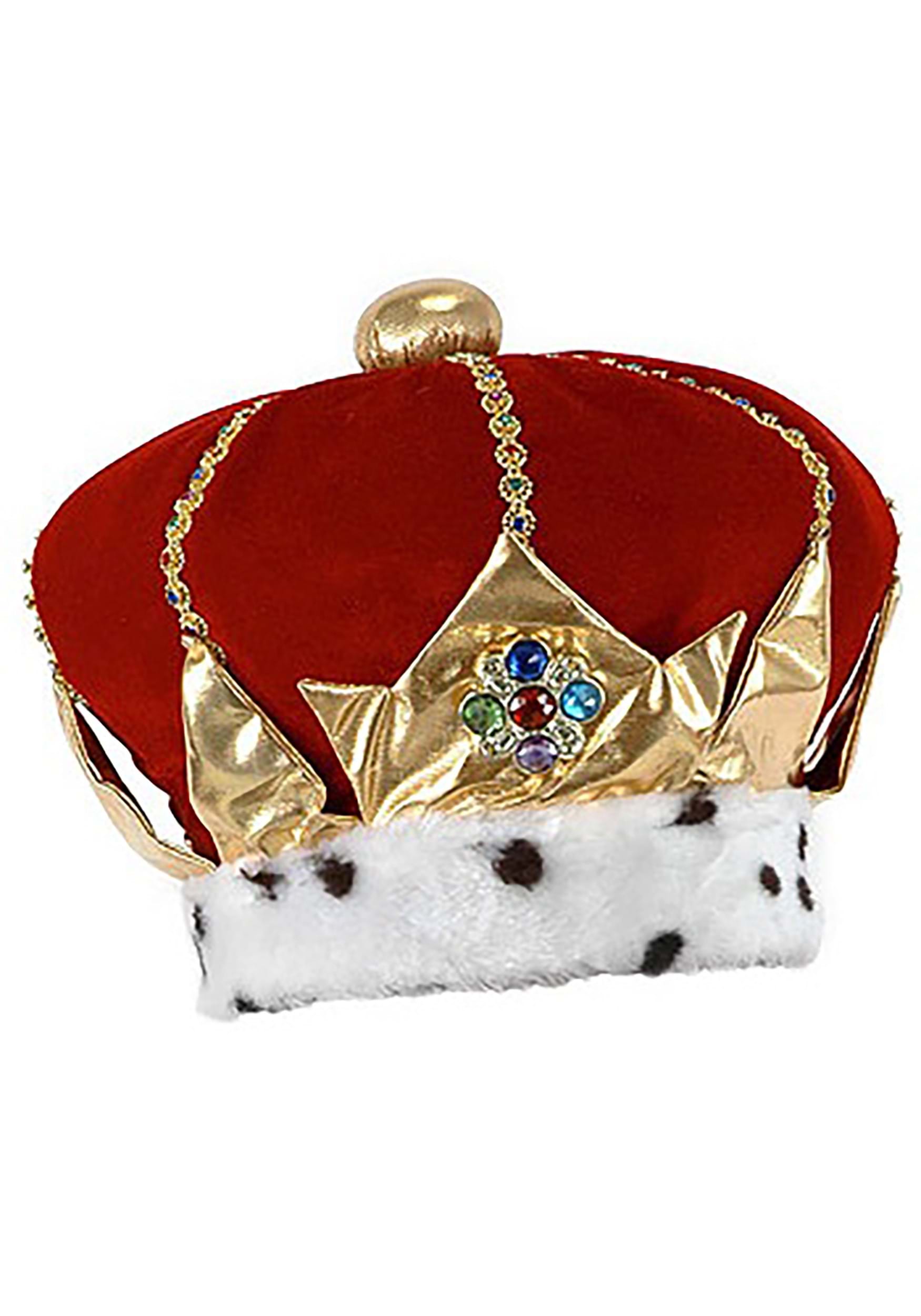 Royal King Red Plush Crown