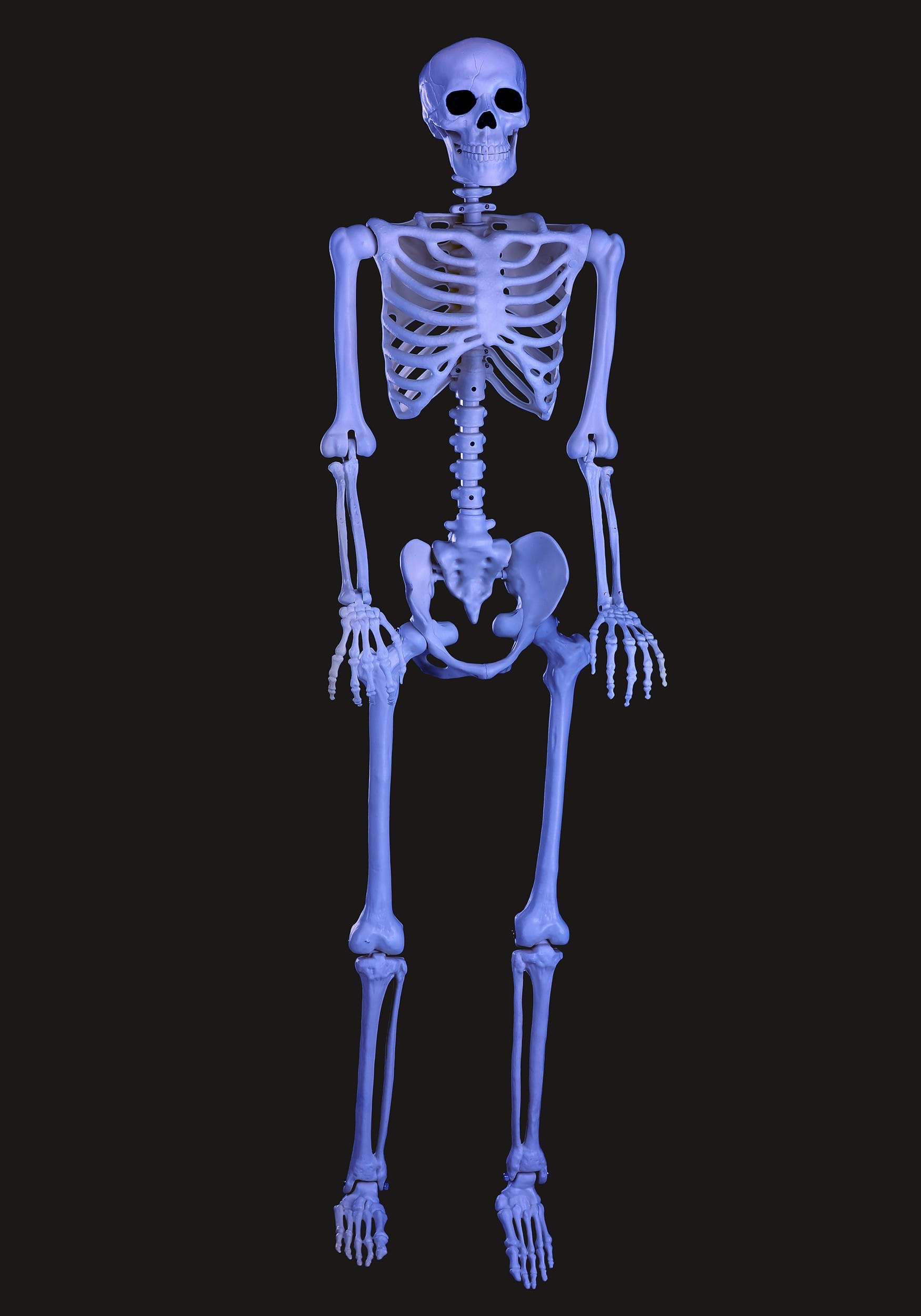 5FT Ghostly Black Light Skeleton Halloween Decorations