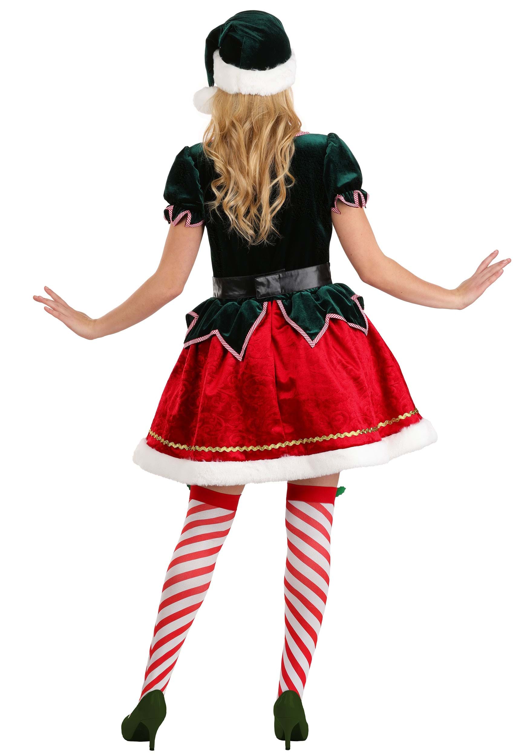 Deluxe Festive Elf Women's Costume