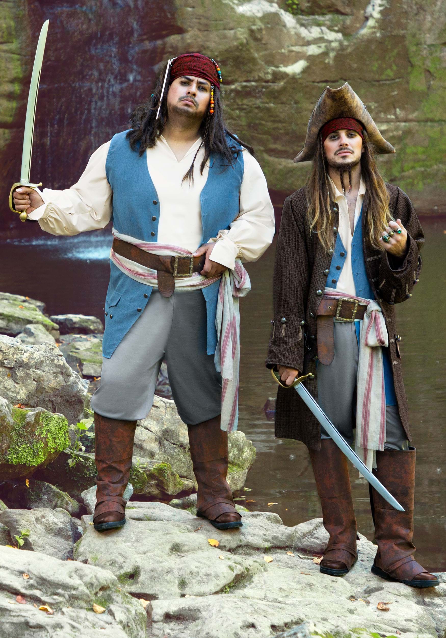Captain Jack Sparrow Plus Size Costume from Disney's Pirates of the Caribbean