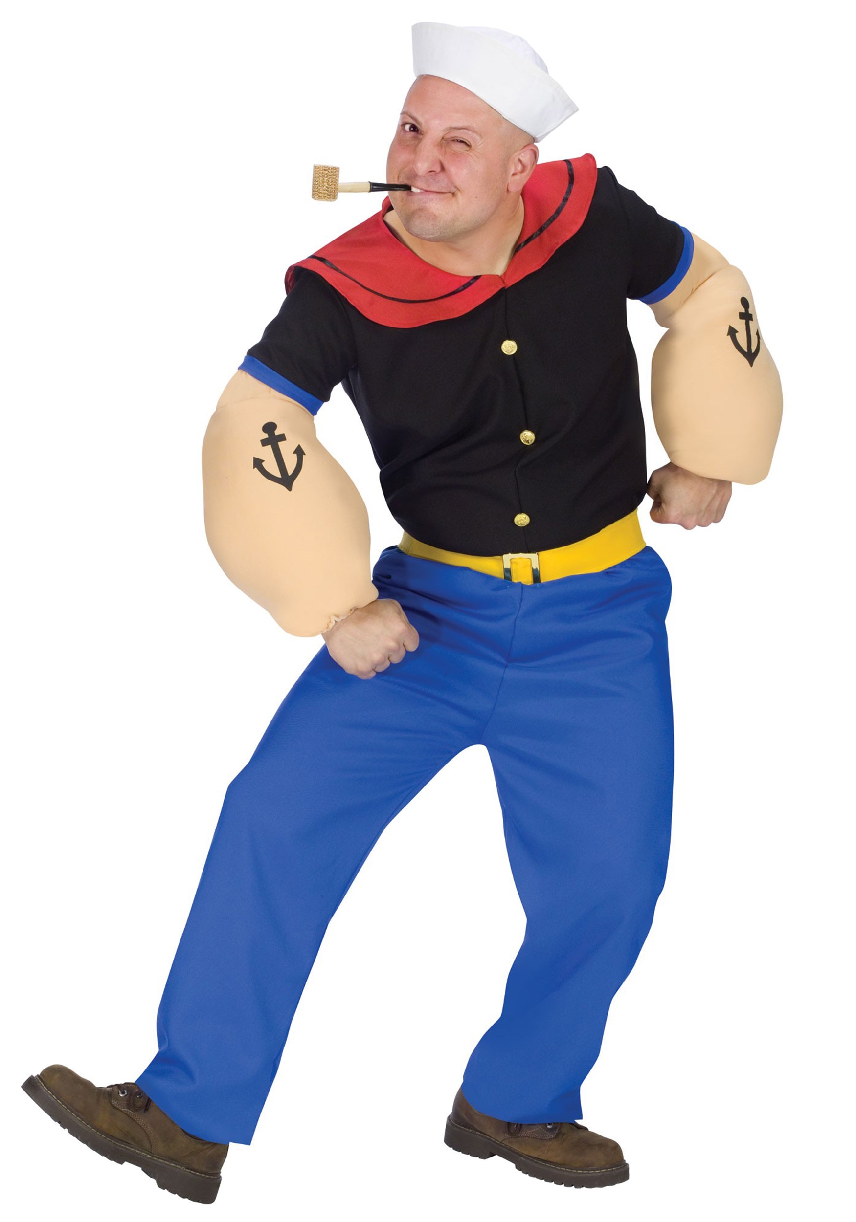 Popeye the Sailorman Costume for Adults 1 Popeye the Sailorman Costume for Adults