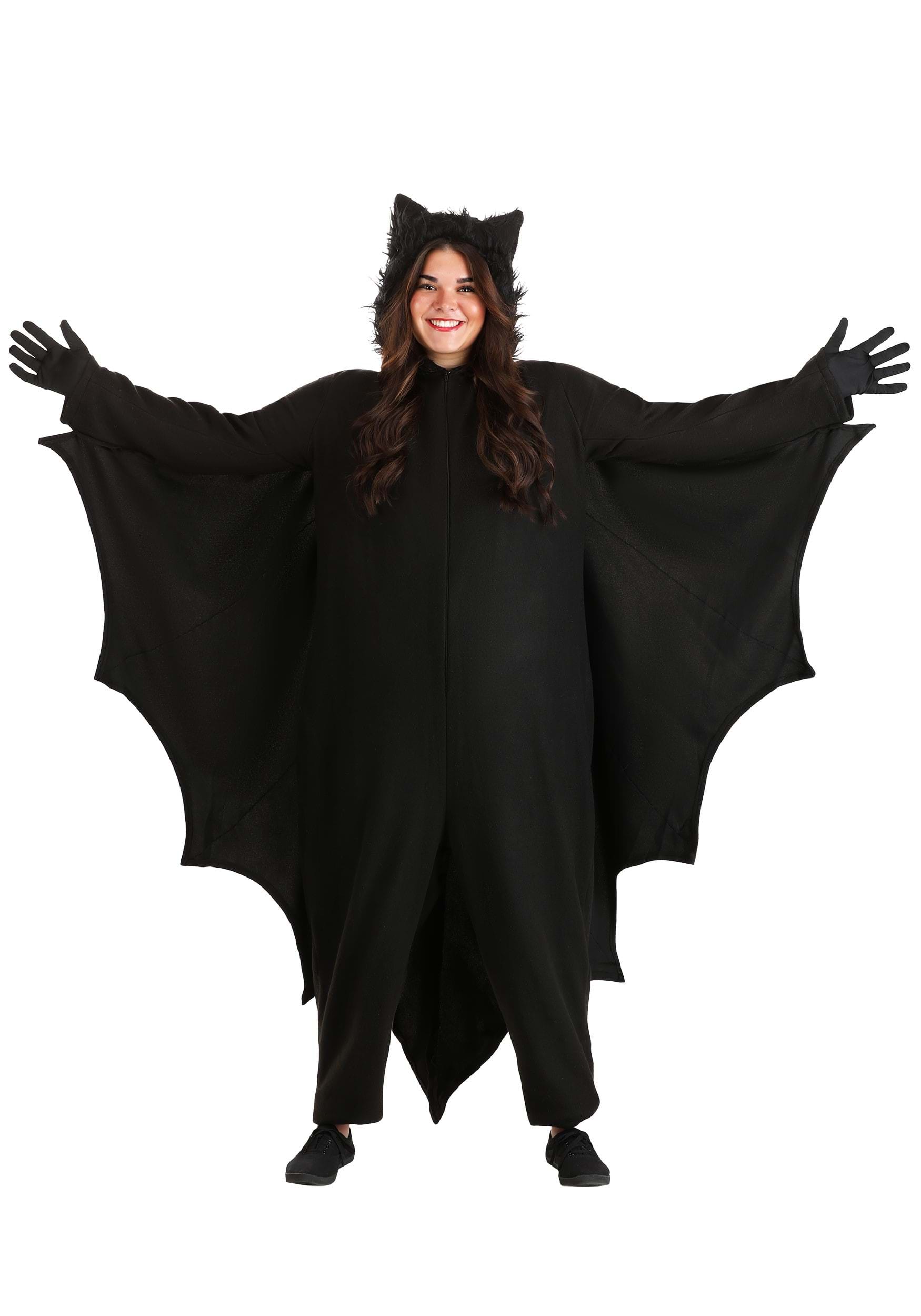 Adult Plus Size Fleece Bat Costume