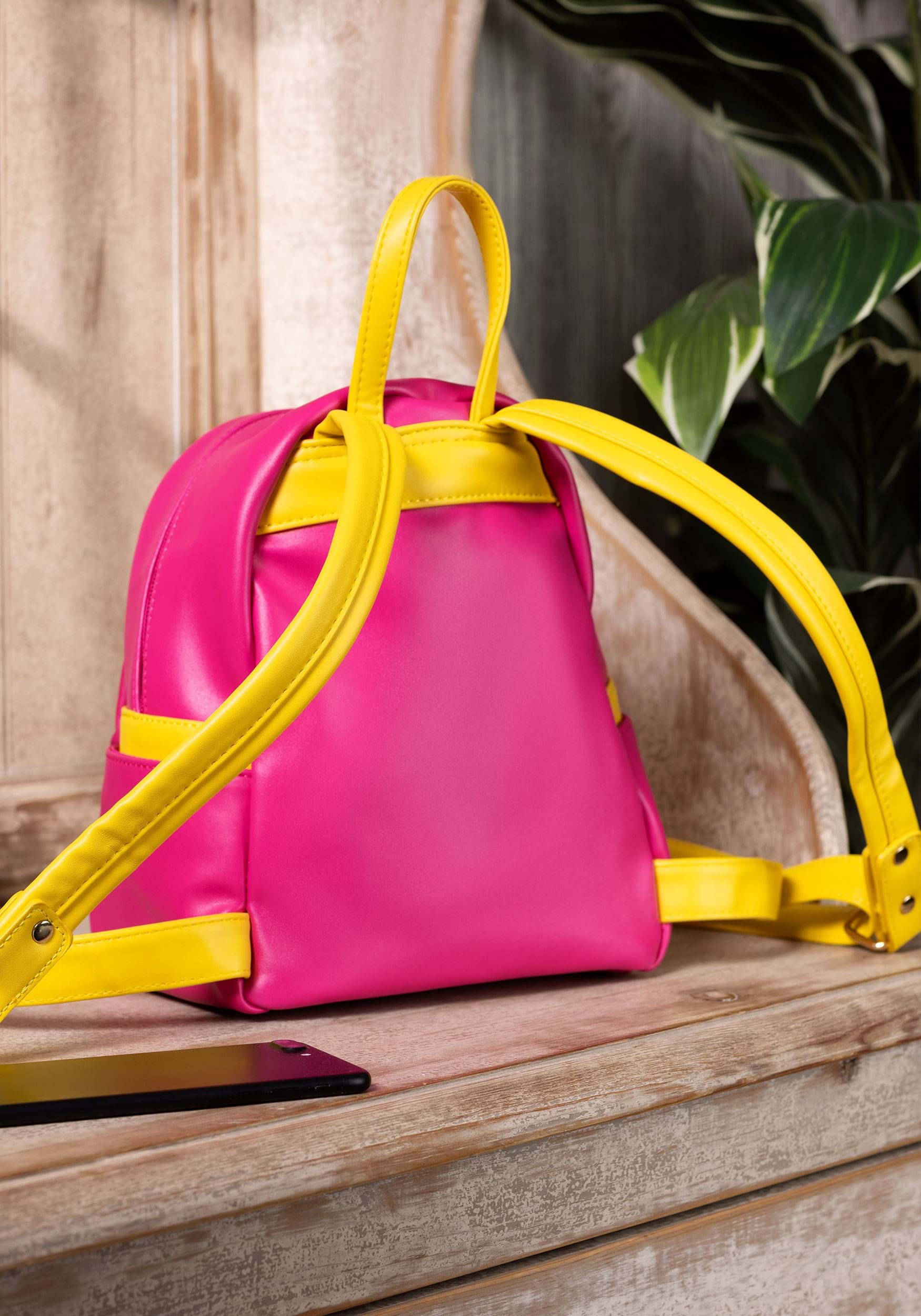 Yellow & Pink Power Rangers Mini Backpack 2 Yellow & Pink Power Rangers Mini Backpack