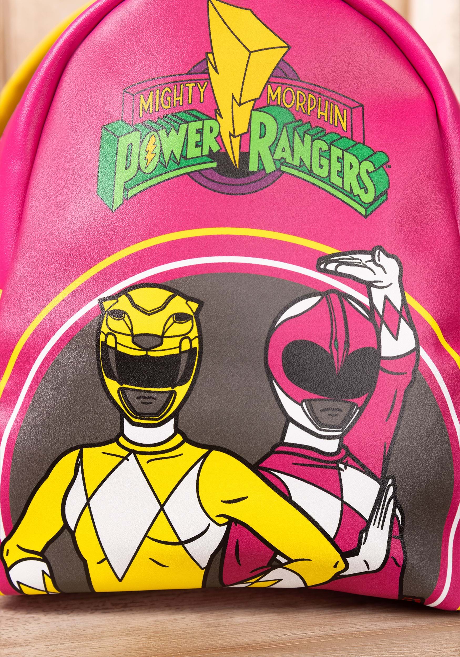 Yellow & Pink Power Rangers Mini Backpack 6 Yellow & Pink Power Rangers Mini Backpack