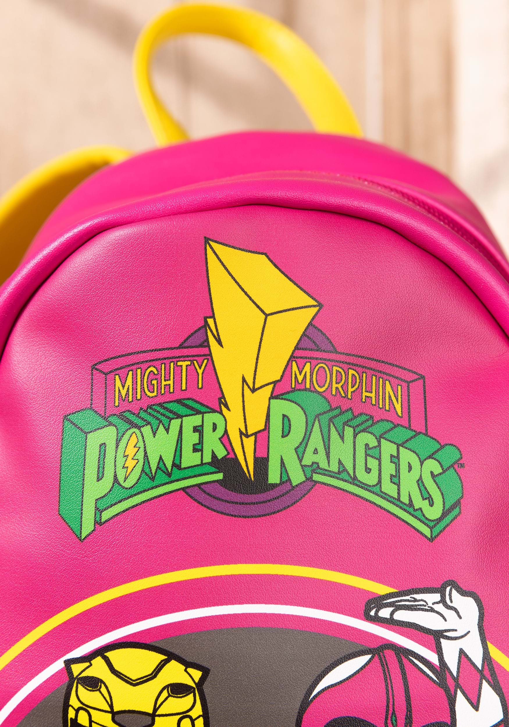 Yellow & Pink Power Rangers Mini Backpack 8 Yellow & Pink Power Rangers Mini Backpack