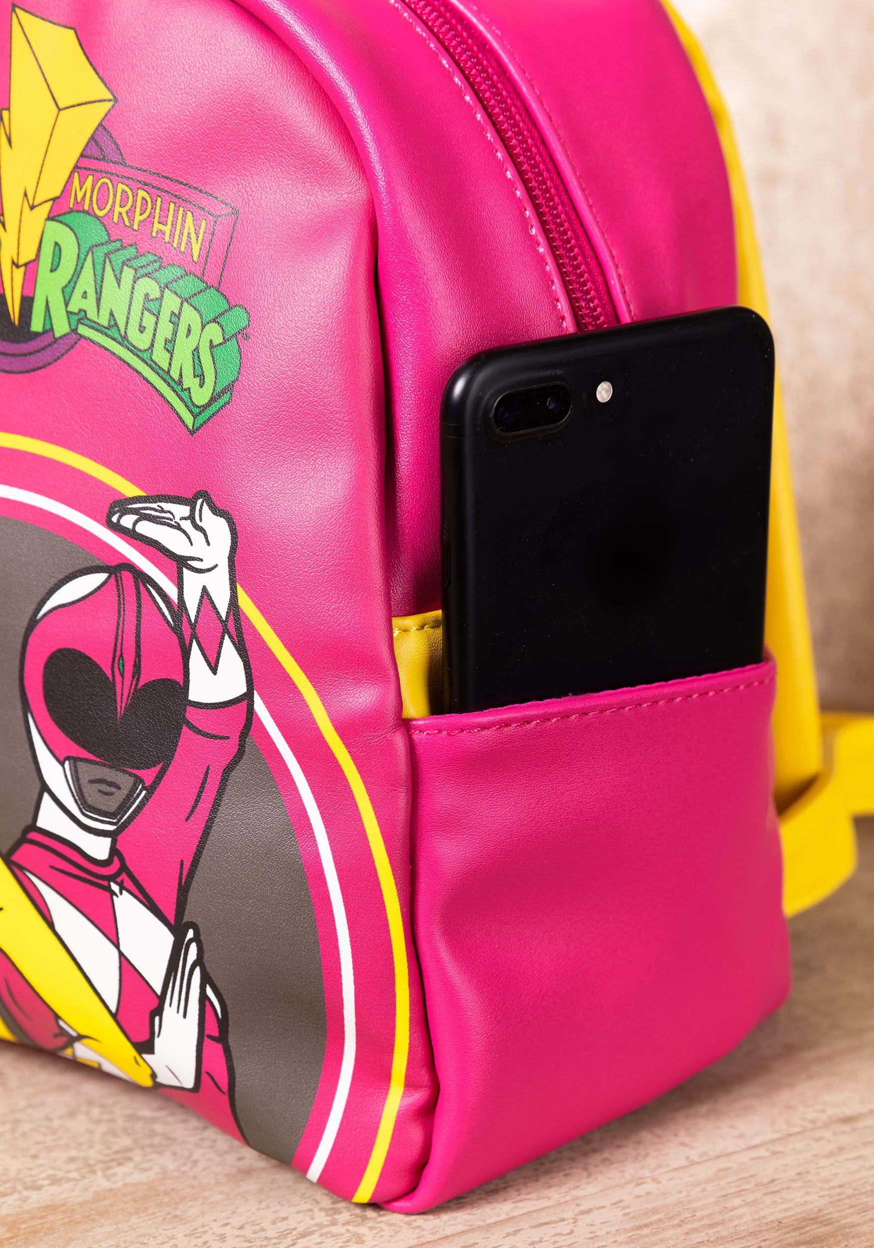 Yellow & Pink Power Rangers Mini Backpack 9 Yellow & Pink Power Rangers Mini Backpack