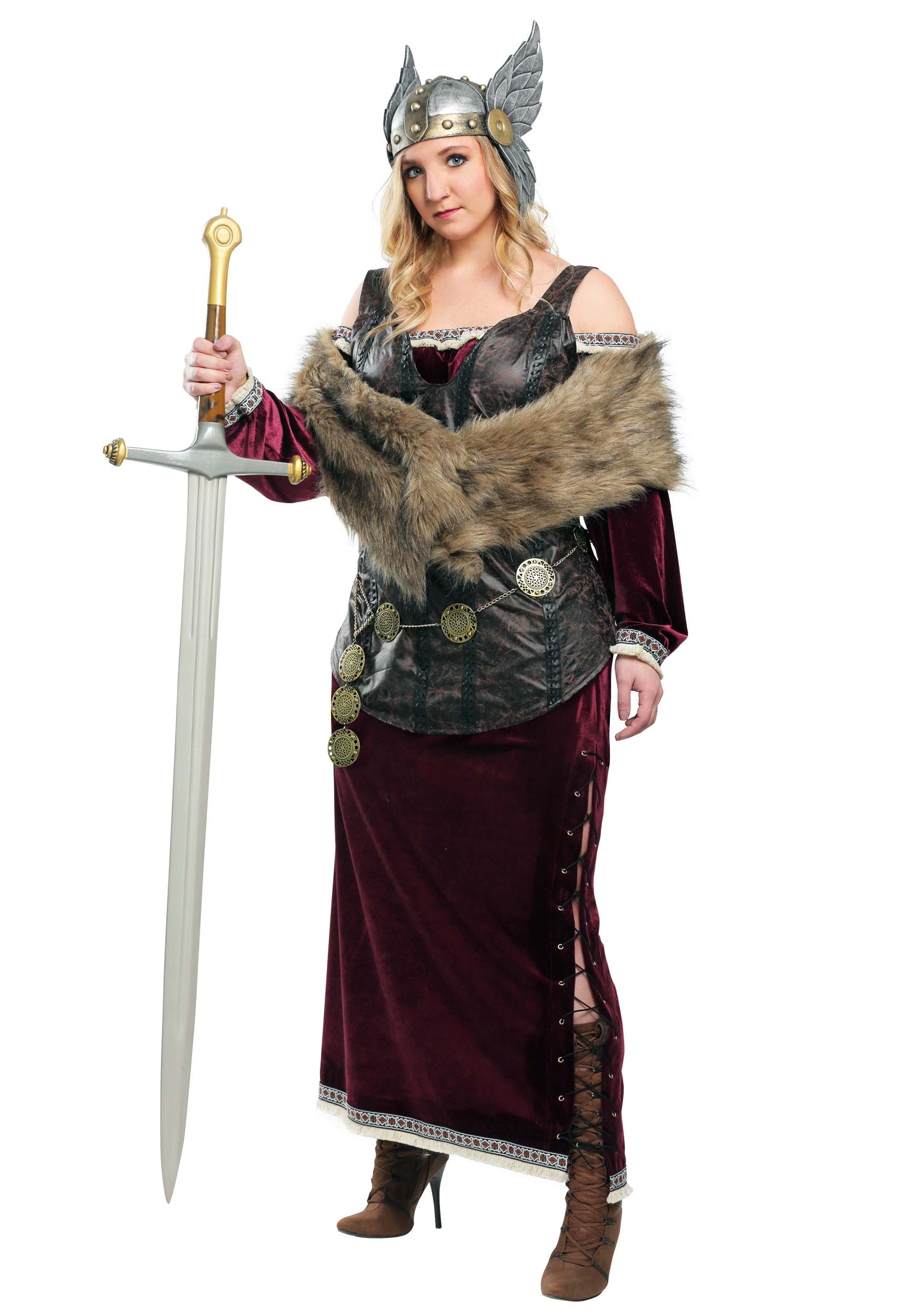 Open Face Winged Women's Costume Helmet