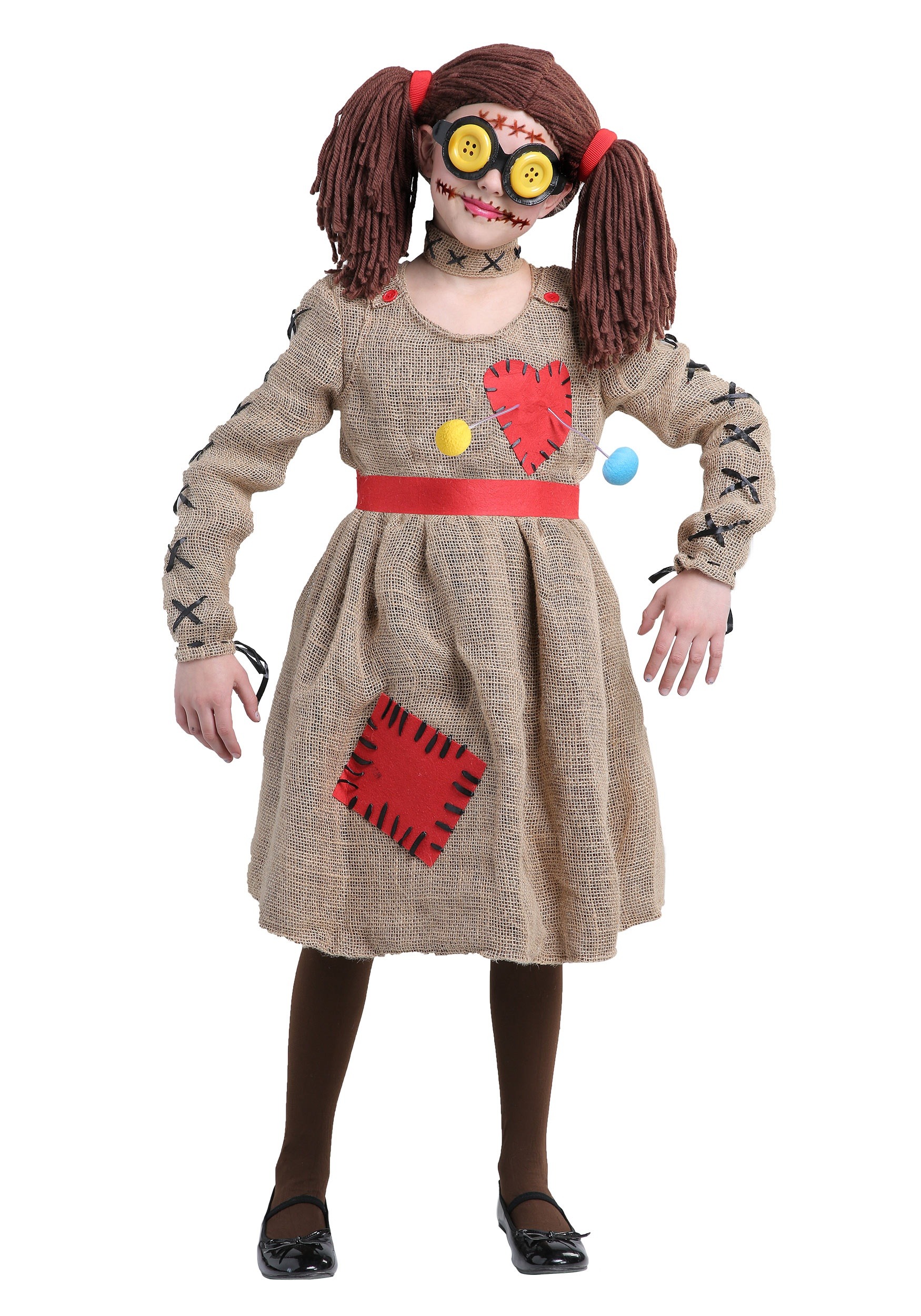 Burlap Voodoo Doll Girls Costume 1 Burlap Voodoo Doll Girls Costume