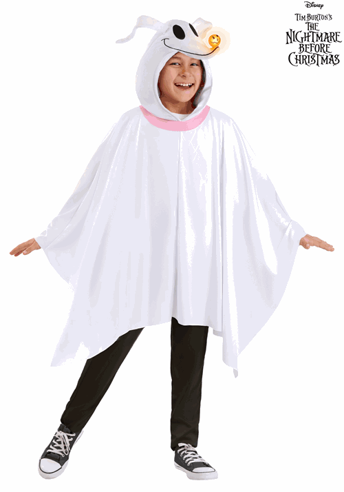 Kid's Nightmare Before Christmas Zero Costume Poncho 10 Kid's Nightmare Before Christmas Zero Costume Poncho