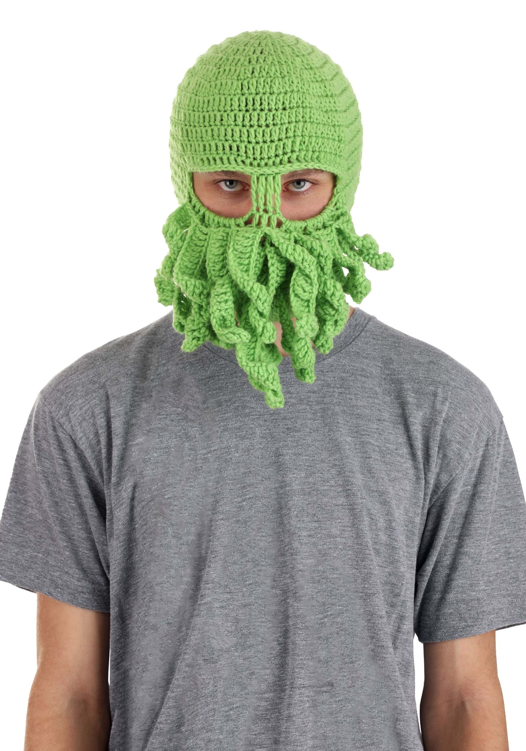 Knit Green Cthulhu Beanie for Adults 1 Knit Green Cthulhu Beanie for Adults