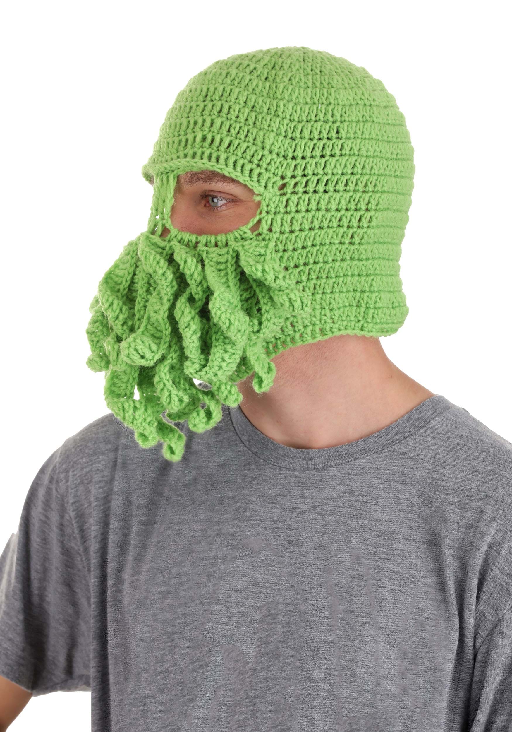 Knit Green Cthulhu Beanie for Adults 3 Knit Green Cthulhu Beanie for Adults
