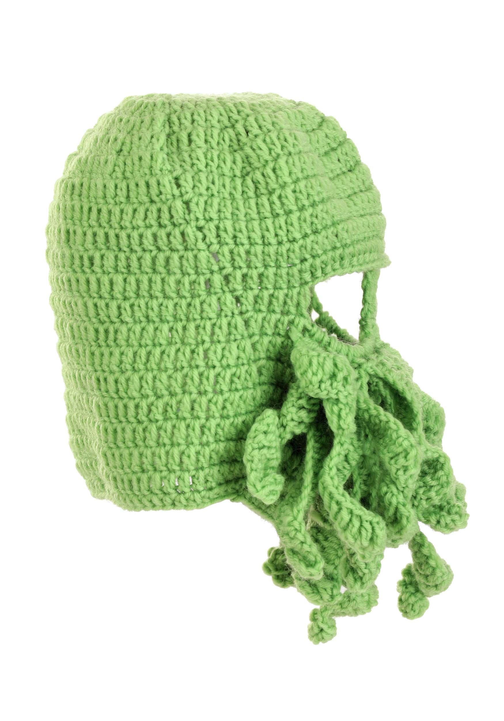Knit Green Cthulhu Beanie for Adults 4 Knit Green Cthulhu Beanie for Adults