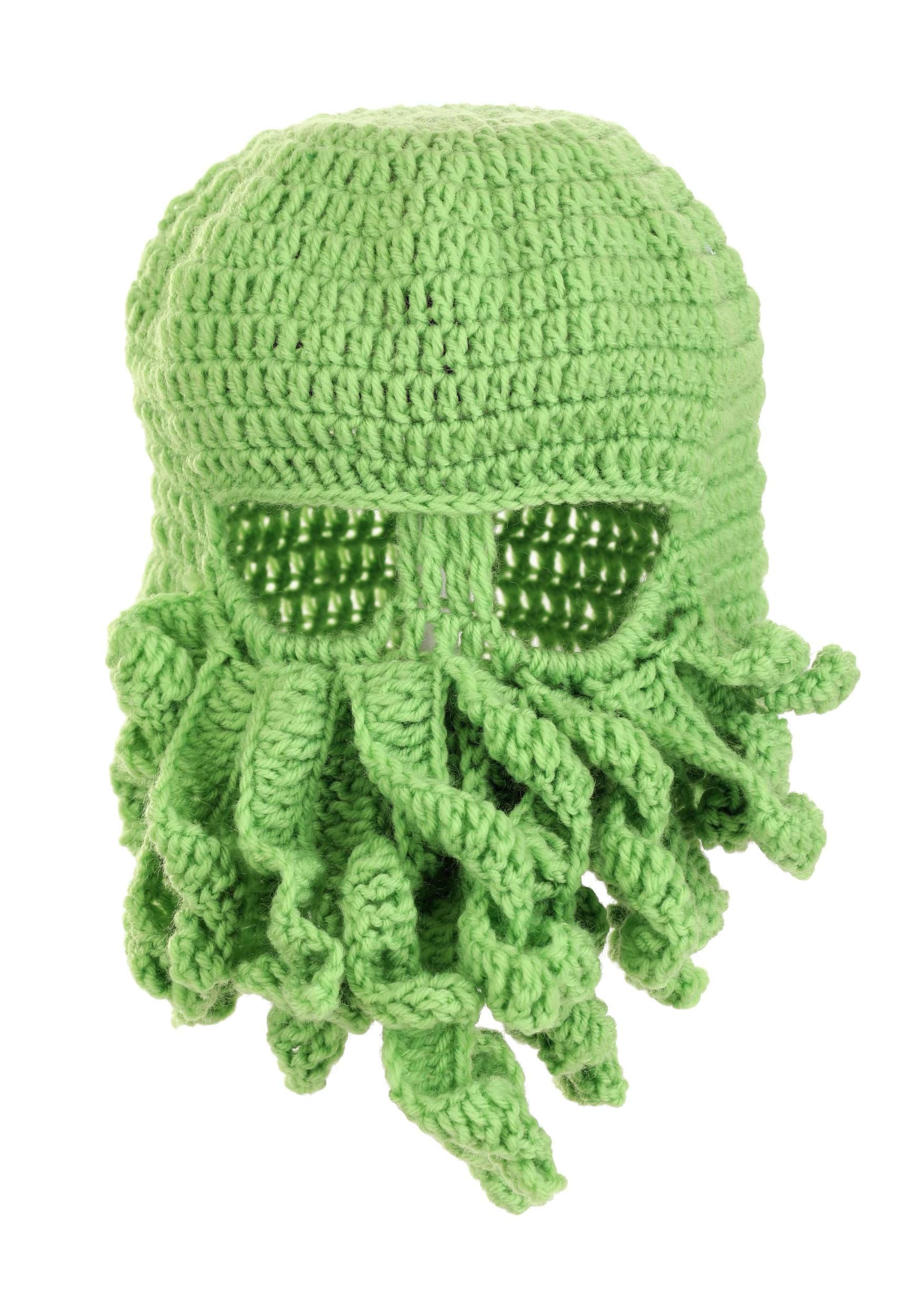 Knit Green Cthulhu Beanie for Adults 5 Knit Green Cthulhu Beanie for Adults
