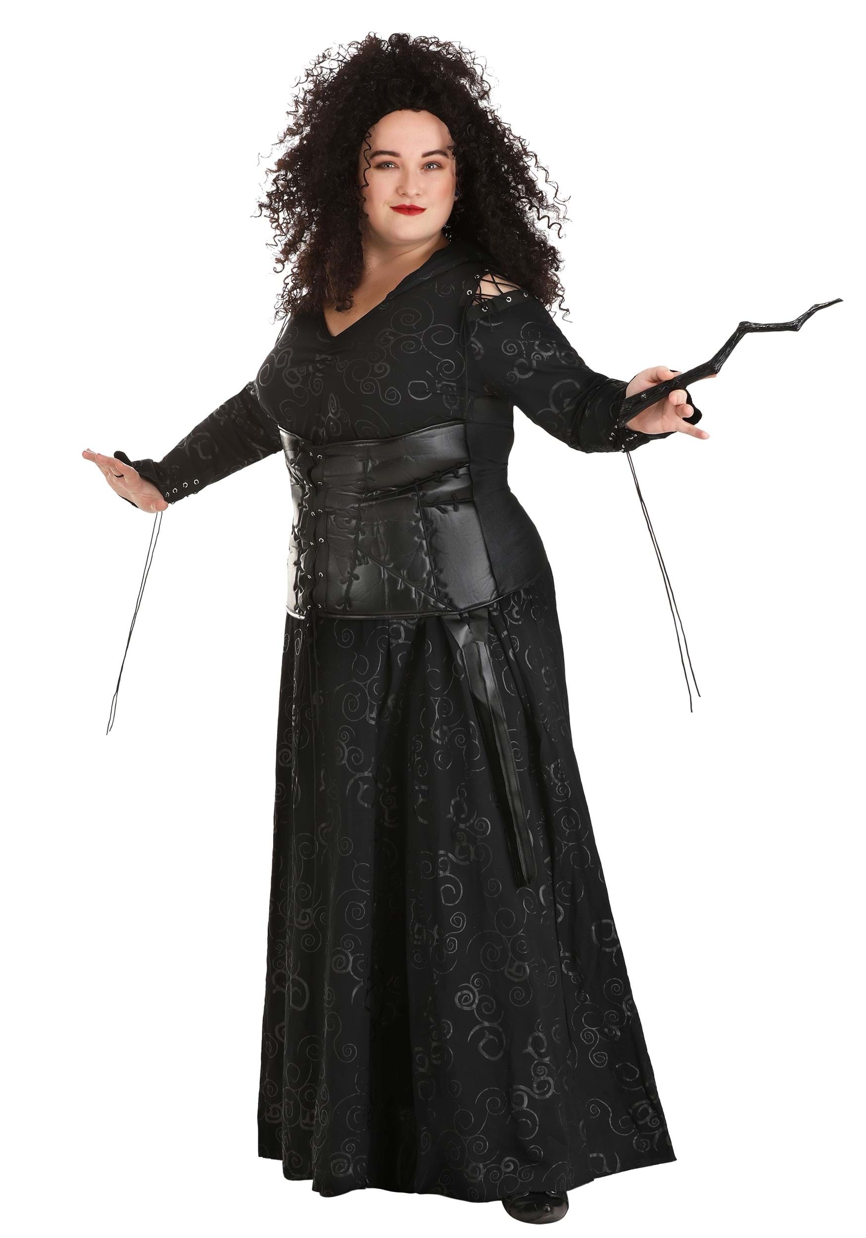 Deluxe Harry Potter Bellatrix Plus Size Costume for Women 1 Deluxe Harry Potter Bellatrix Plus Size Costume for Women