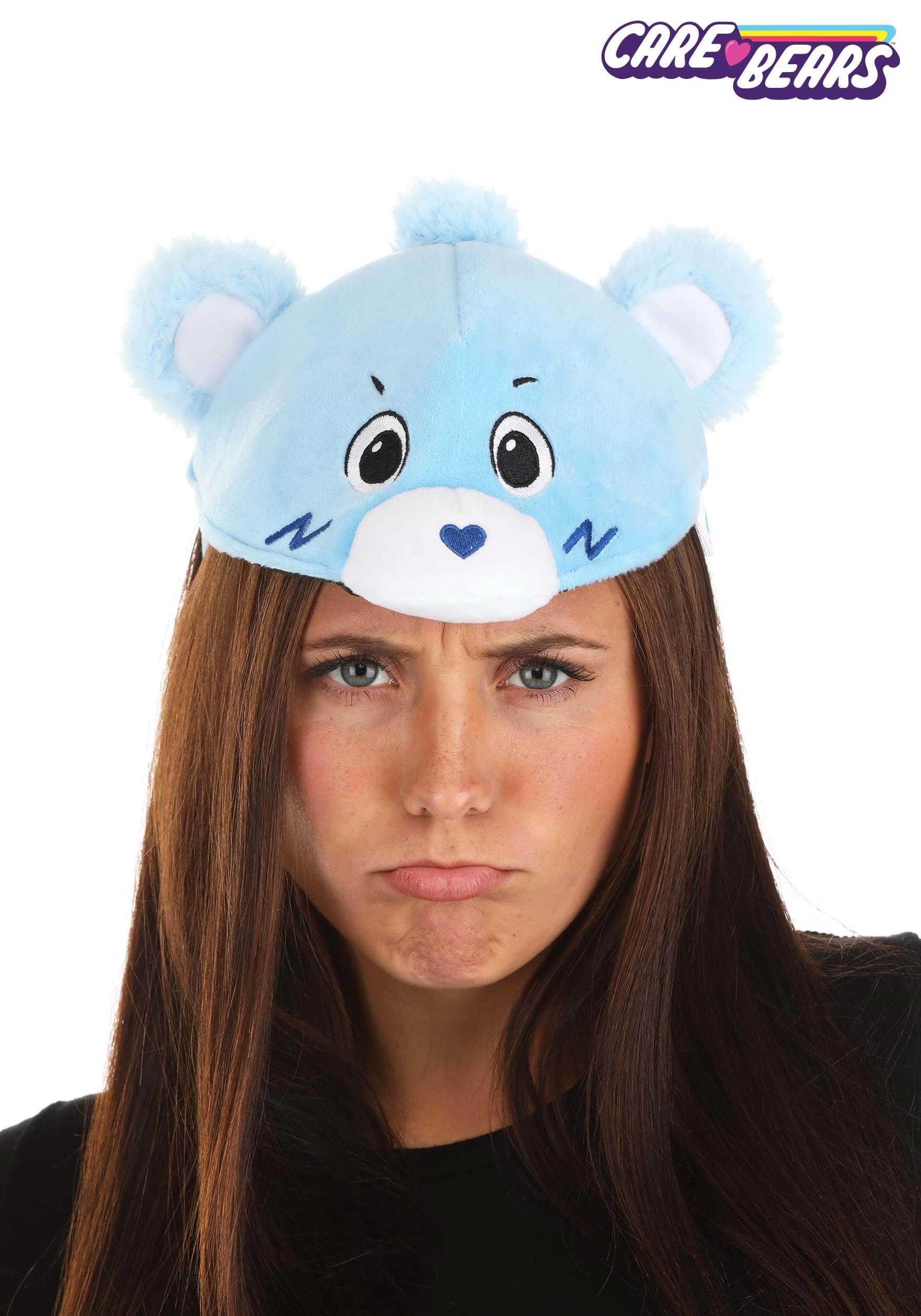 Blue Grumpy Bear Soft Headband