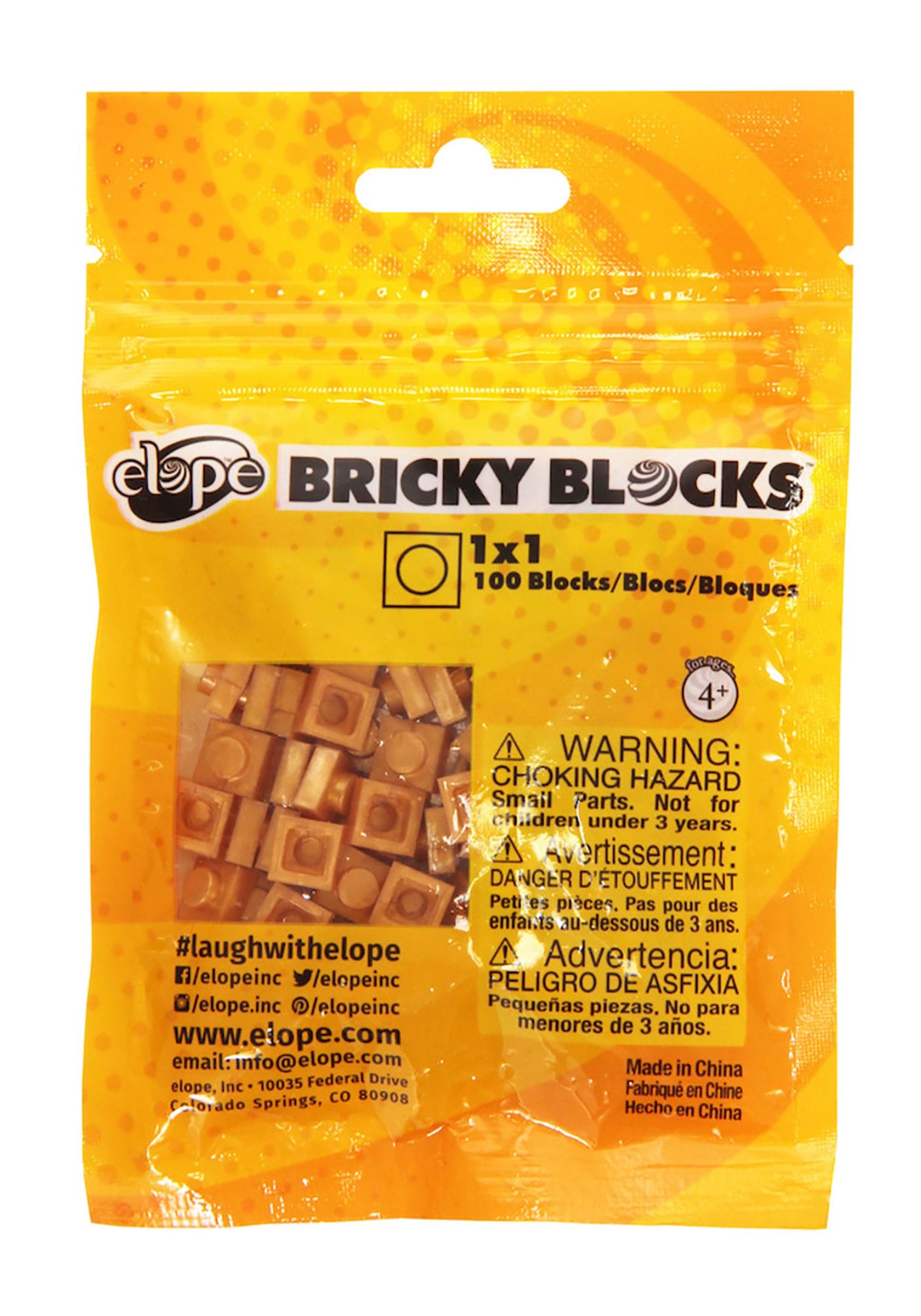 100 Pieces 1x1 Gold Bricky Blocks