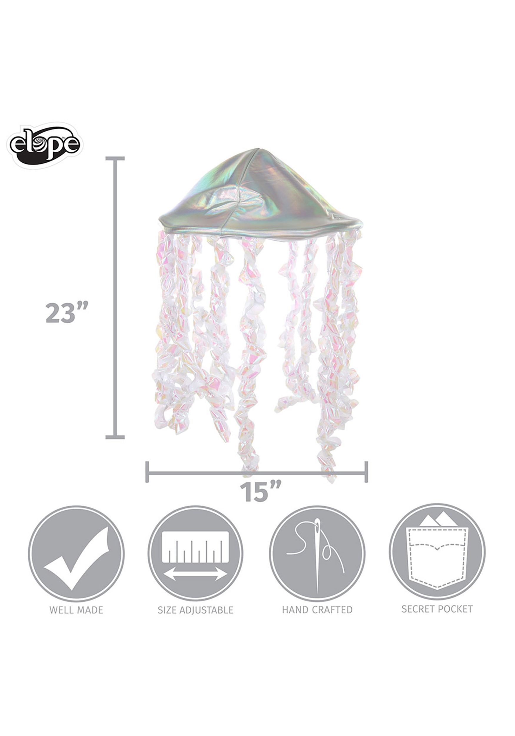 Plush Holographic Jellyfish Hat