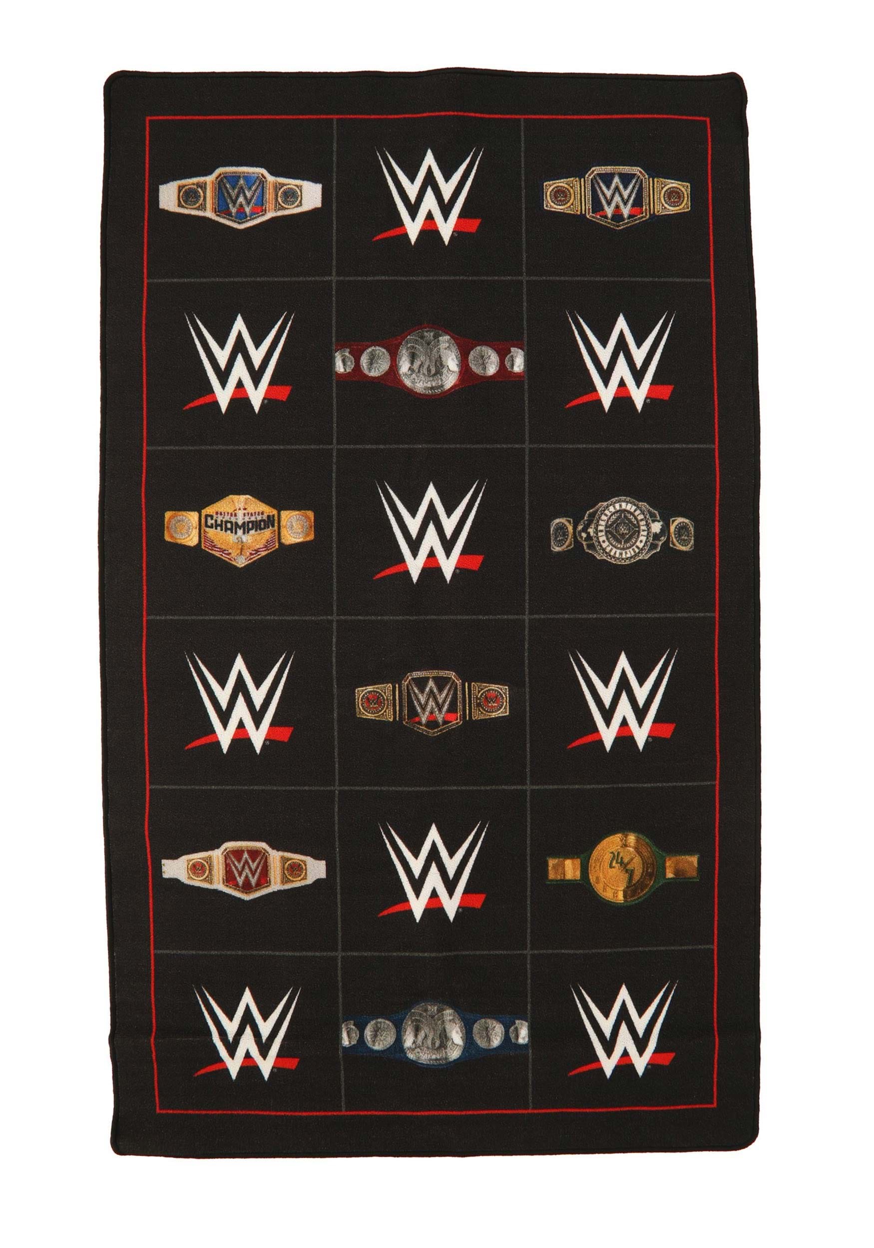 WWE Championship Belt Black Rug