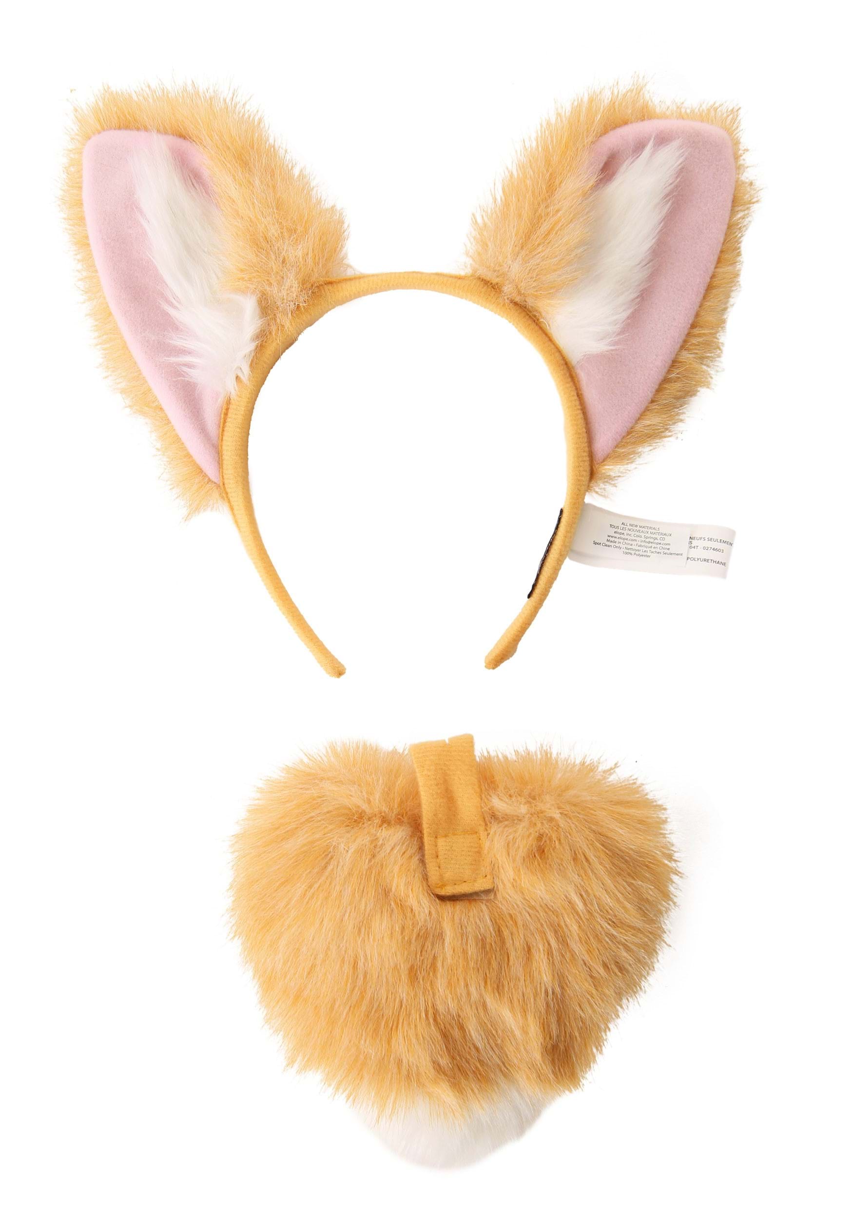 Corgi Ears Headband and Tail Costume Accessory Kit