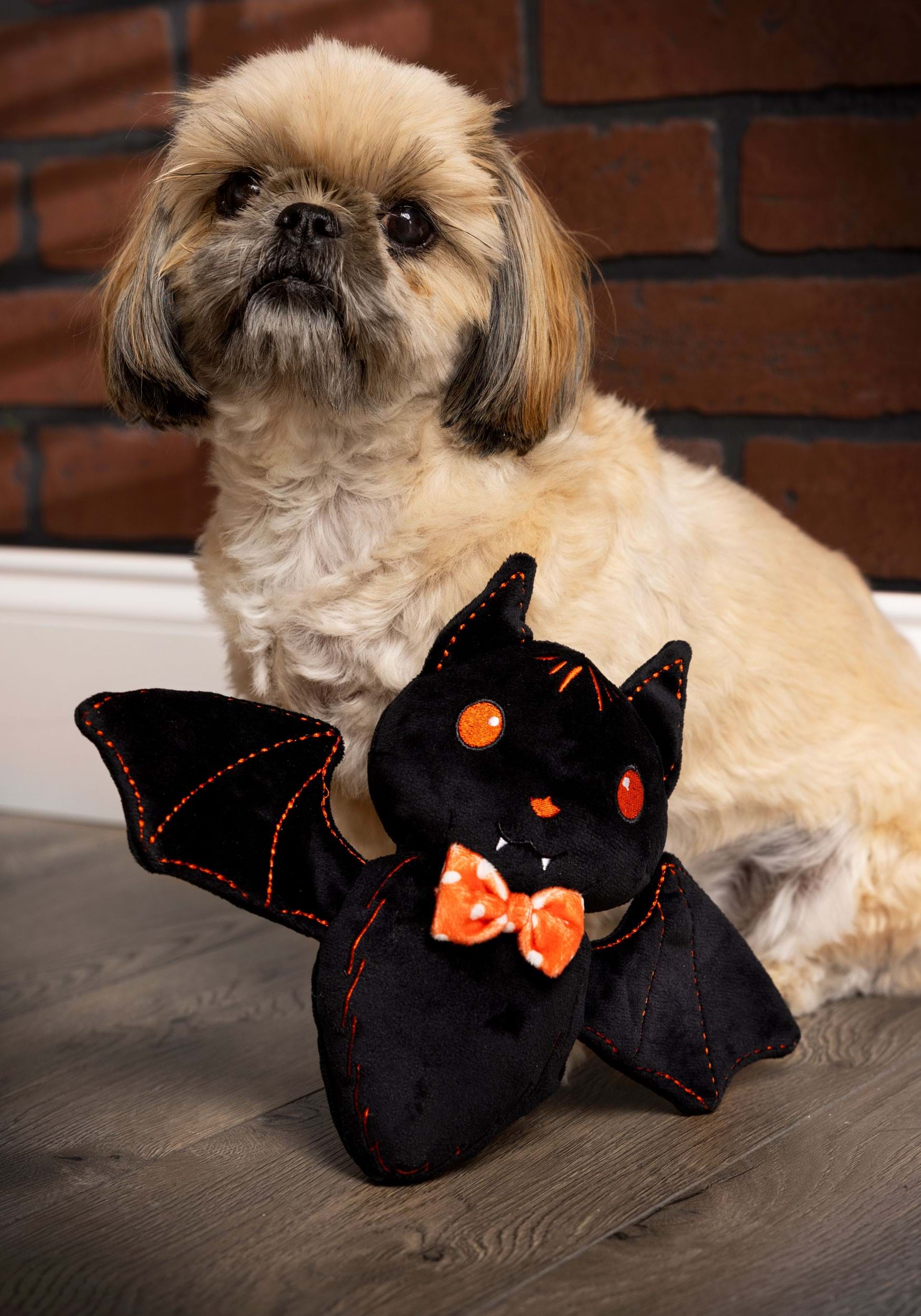 Bowtie Bat Squeaky Pet Toy