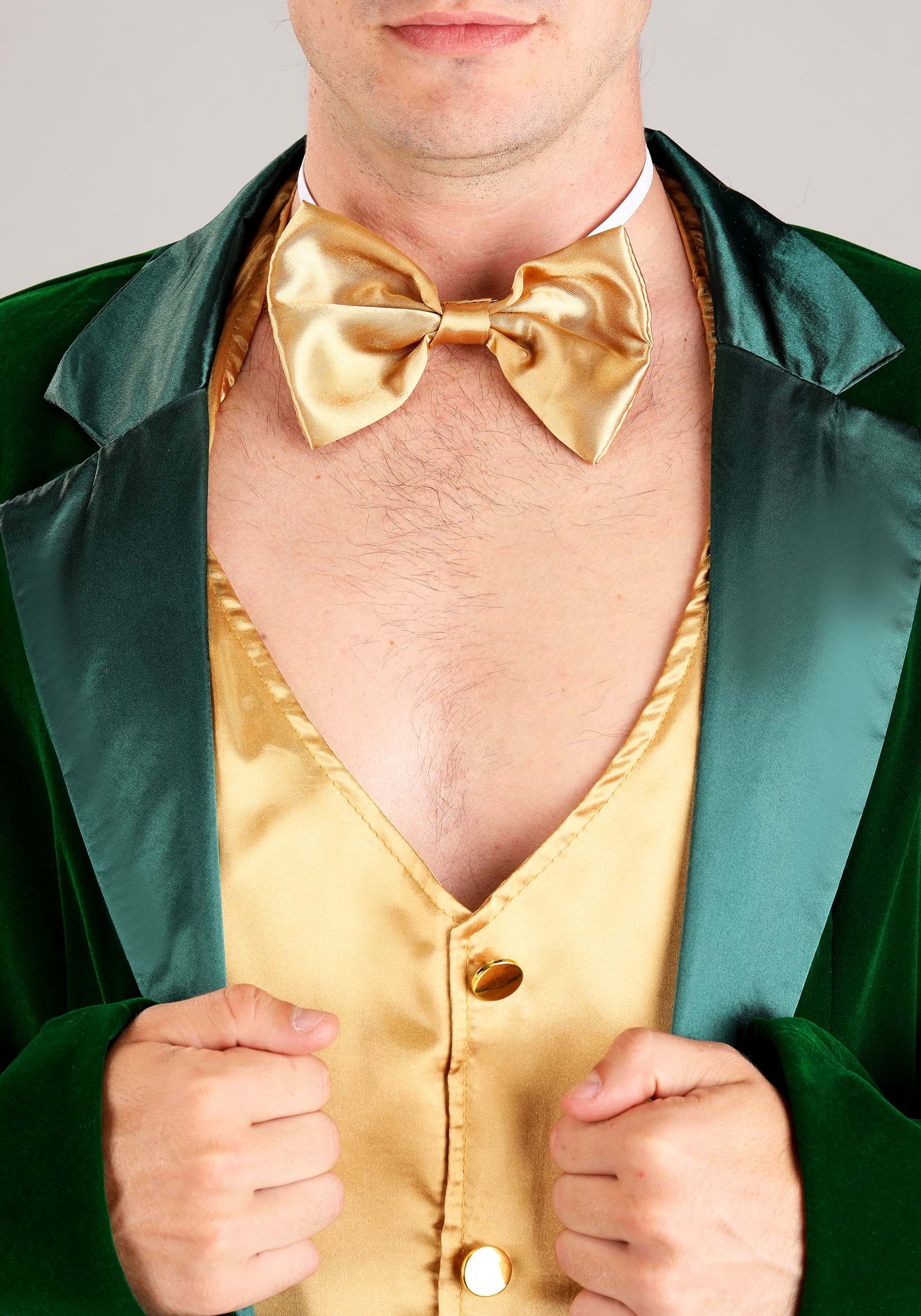 Mens Gold and Green Lucky Leprechaun Costume 2 Mens Gold and Green Lucky Leprechaun Costume