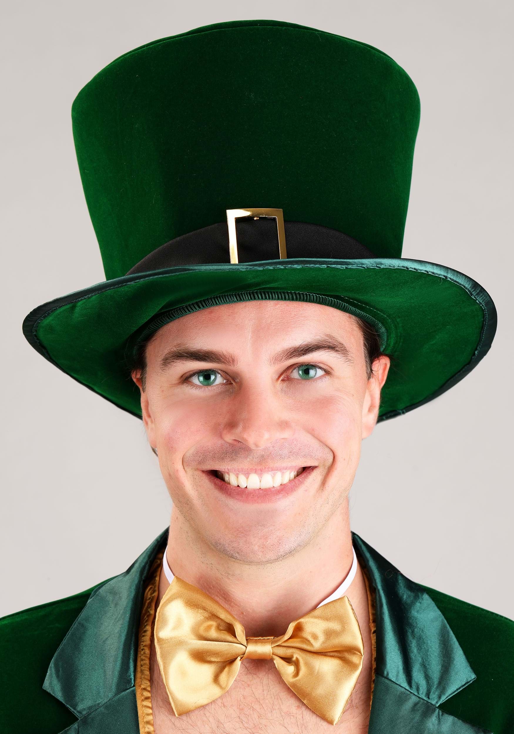 Mens Gold and Green Lucky Leprechaun Costume 4 Mens Gold and Green Lucky Leprechaun Costume