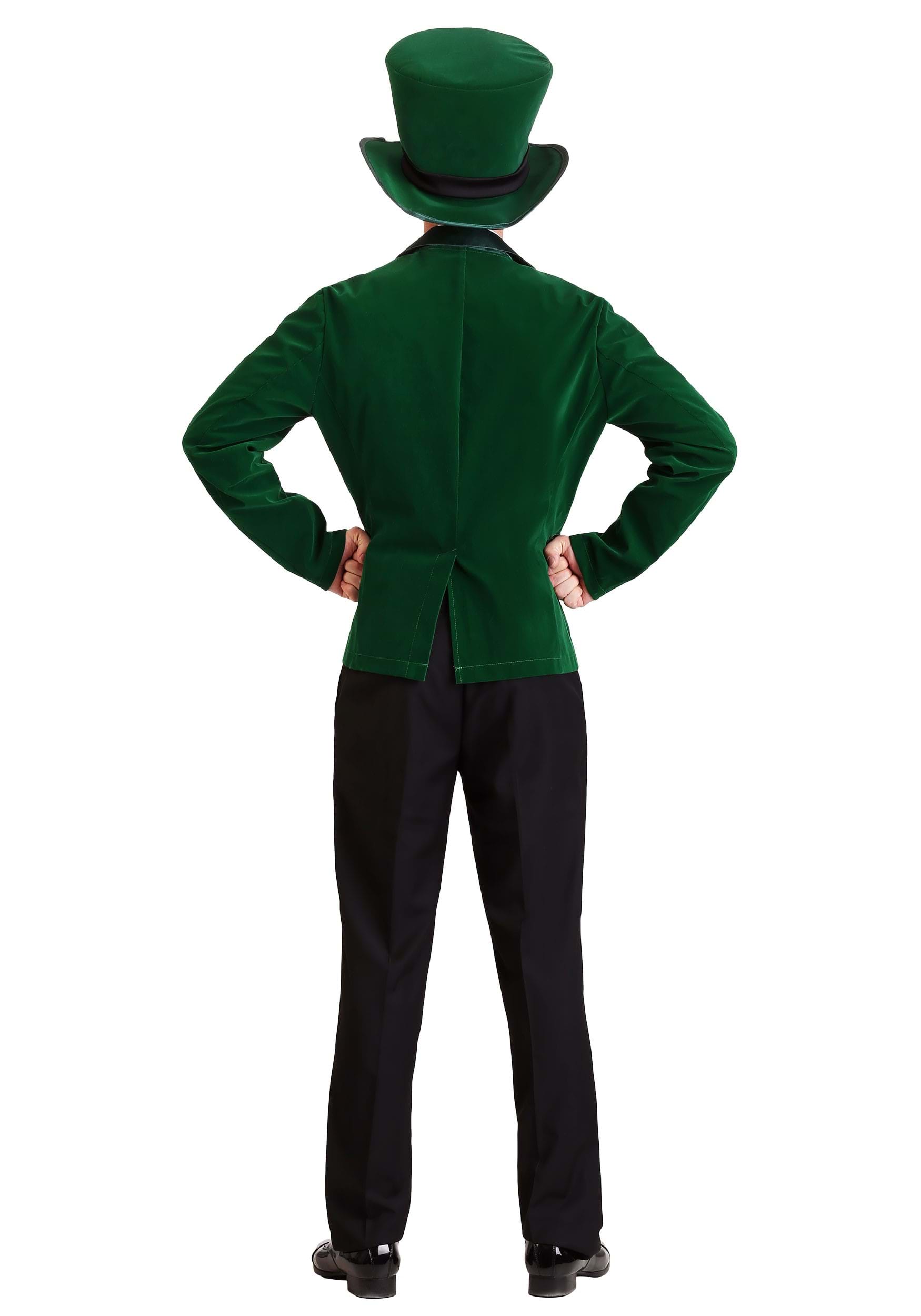Mens Gold and Green Lucky Leprechaun Costume 6 Mens Gold and Green Lucky Leprechaun Costume