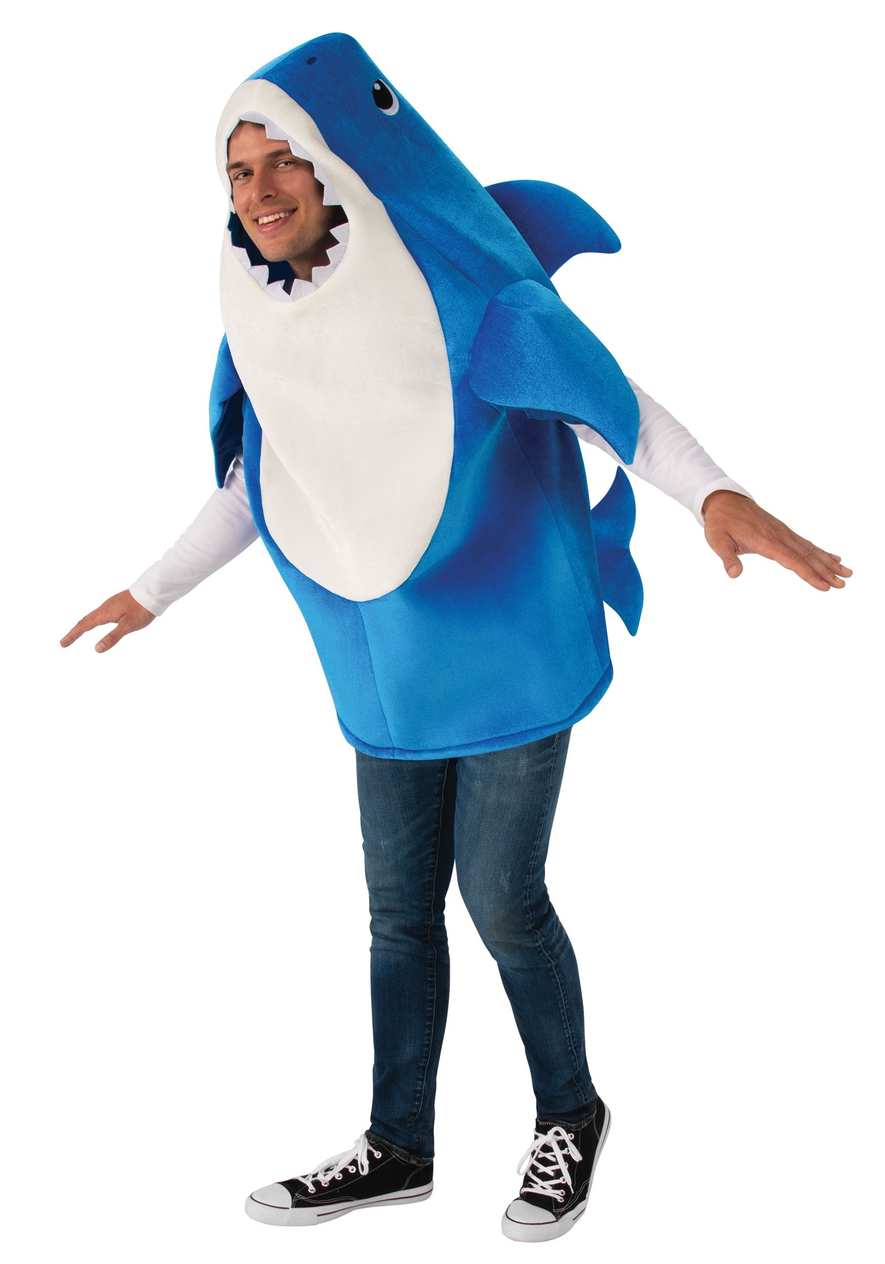 Baby Shark Daddy Shark Men's Costume with Sound Chip
