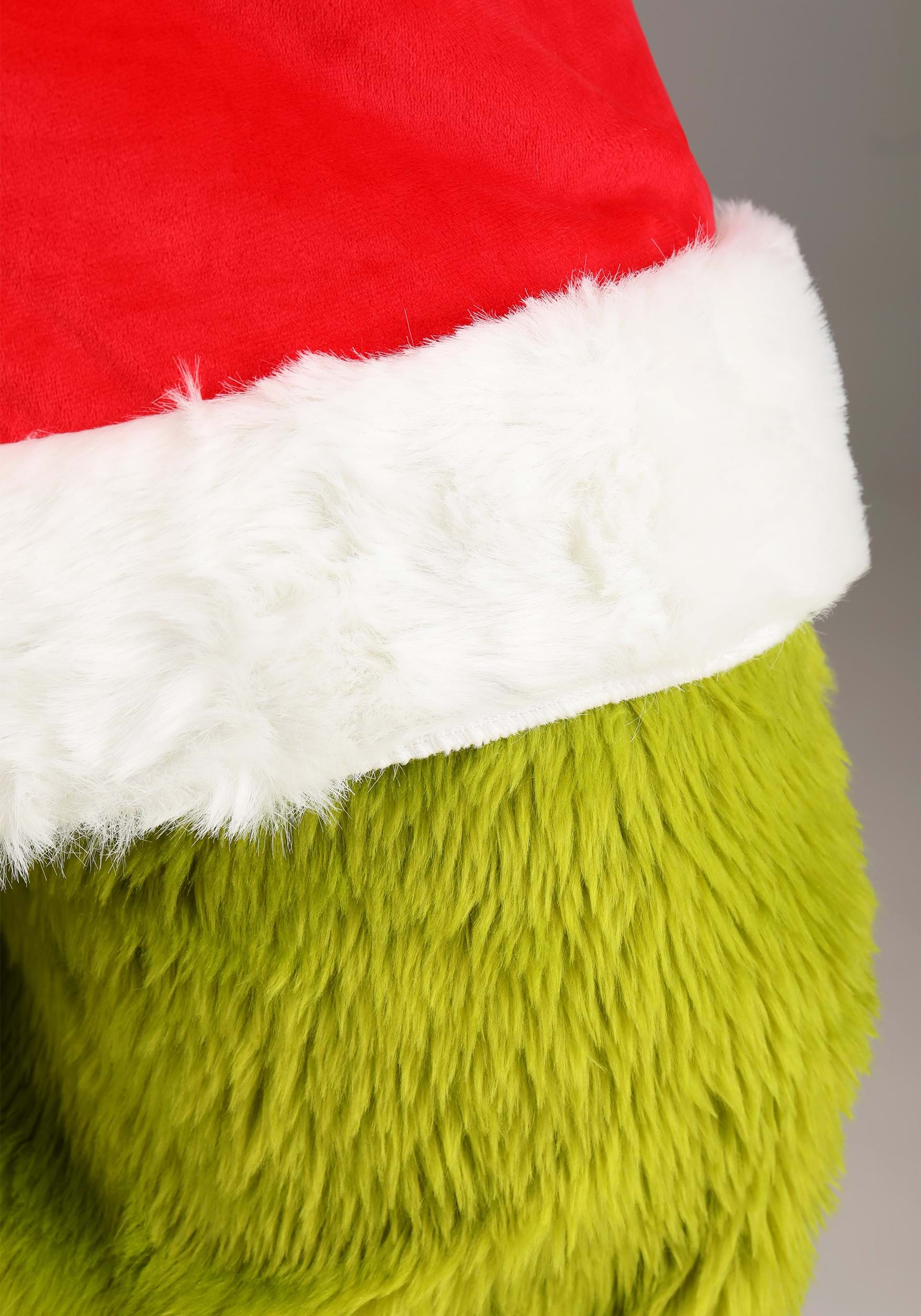 Men's Plus Size Dr. Seuss Santa Grinch Open Face Costume