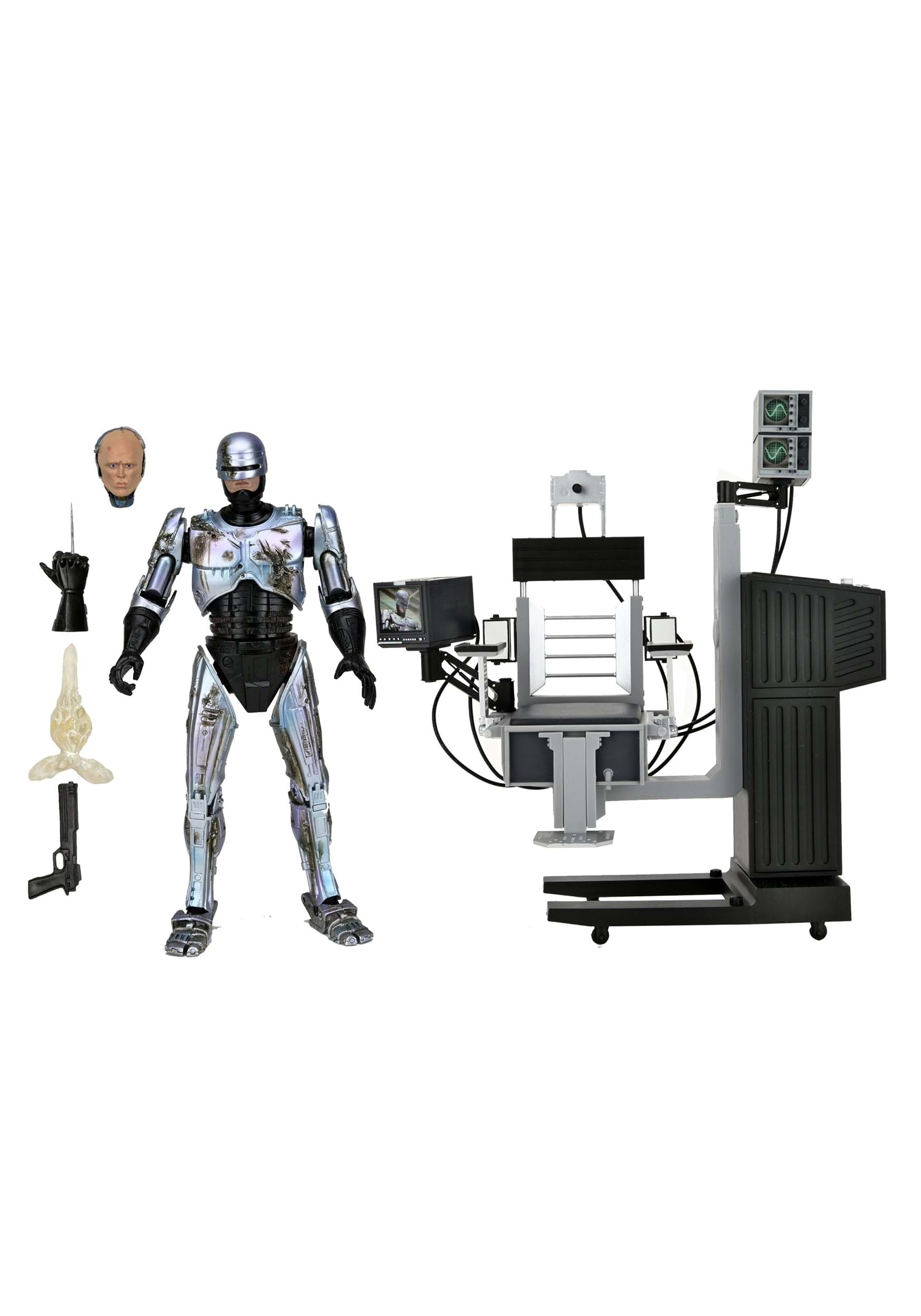 Ultimate Battle Damaged RoboCop with Chair 7" Scale Action Figure 1 Ultimate Battle Damaged RoboCop with Chair 7" Scale Action Figure
