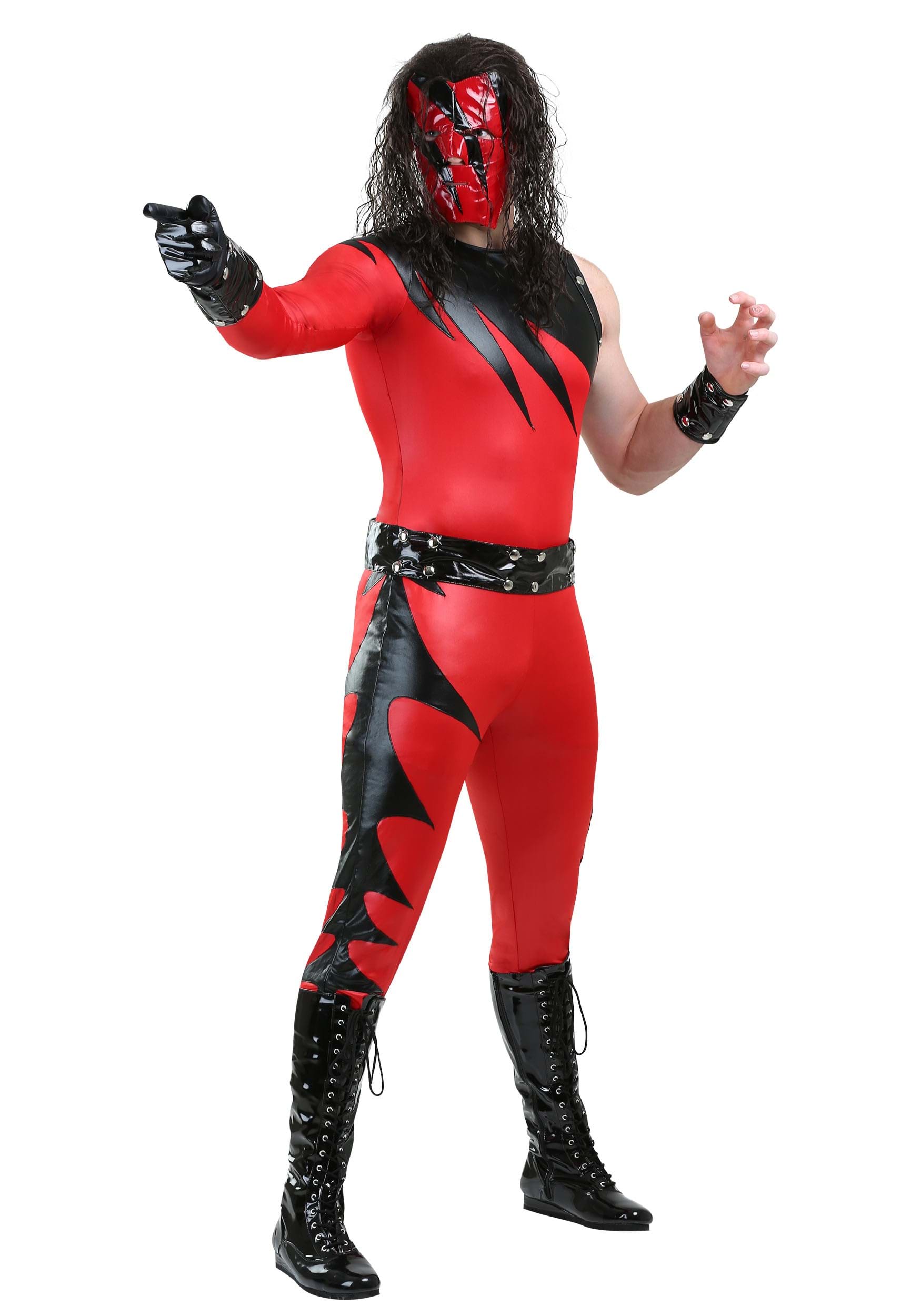Plus Size WWE Adult Kane Costume 7 Plus Size WWE Adult Kane Costume