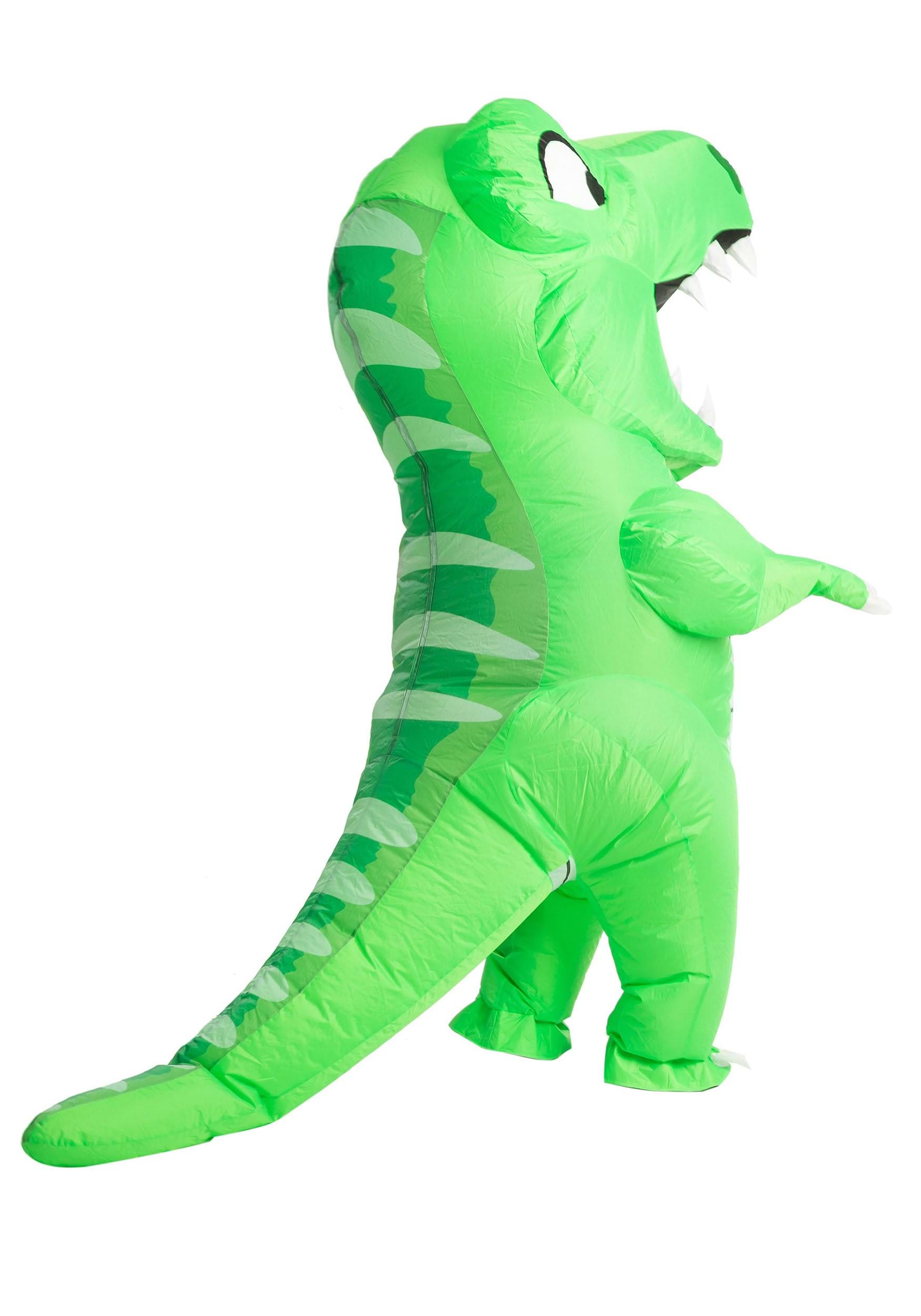 Inflatable Child Green Dinosaur Costume
