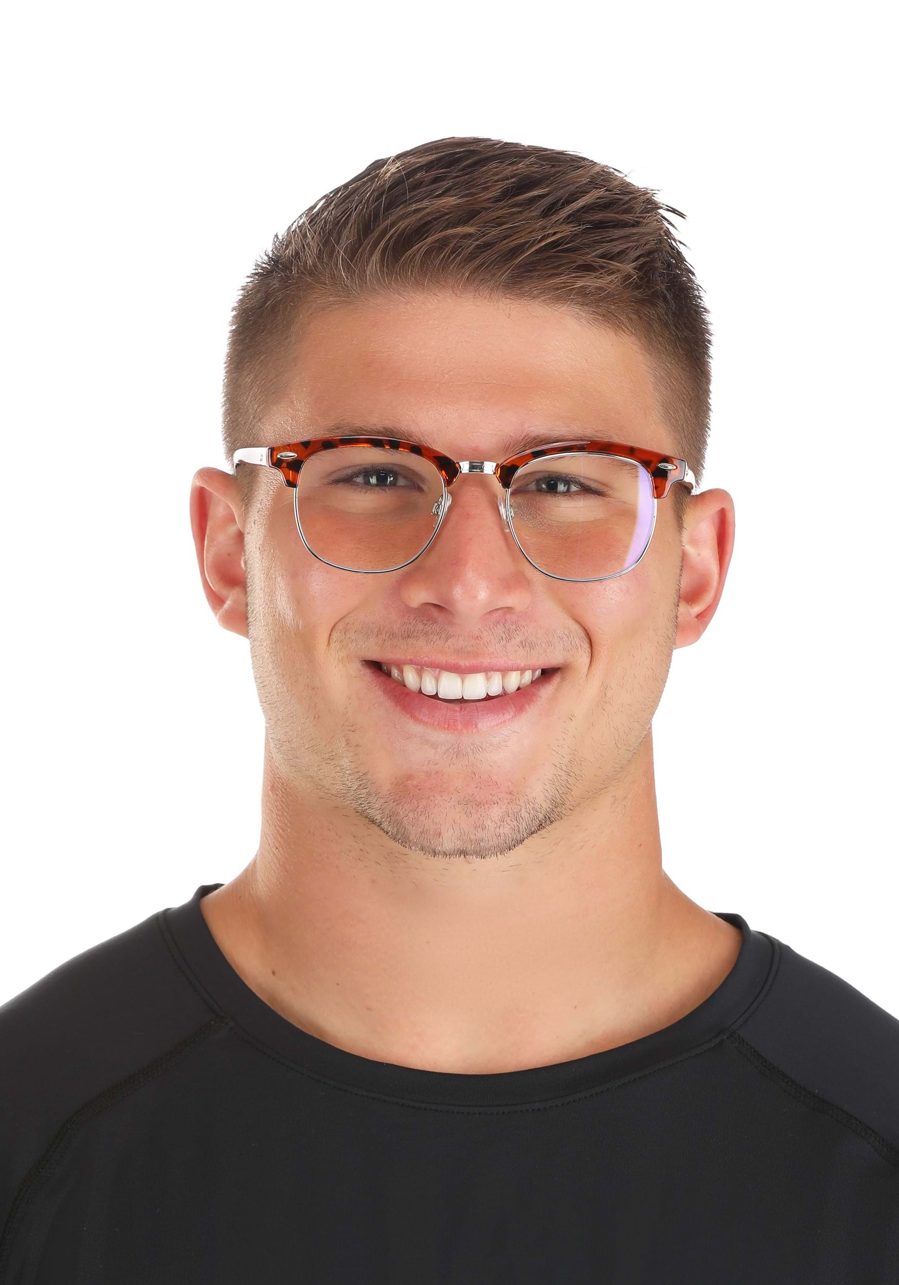 Mr. 50's Brown Tortoise Costume Glasses