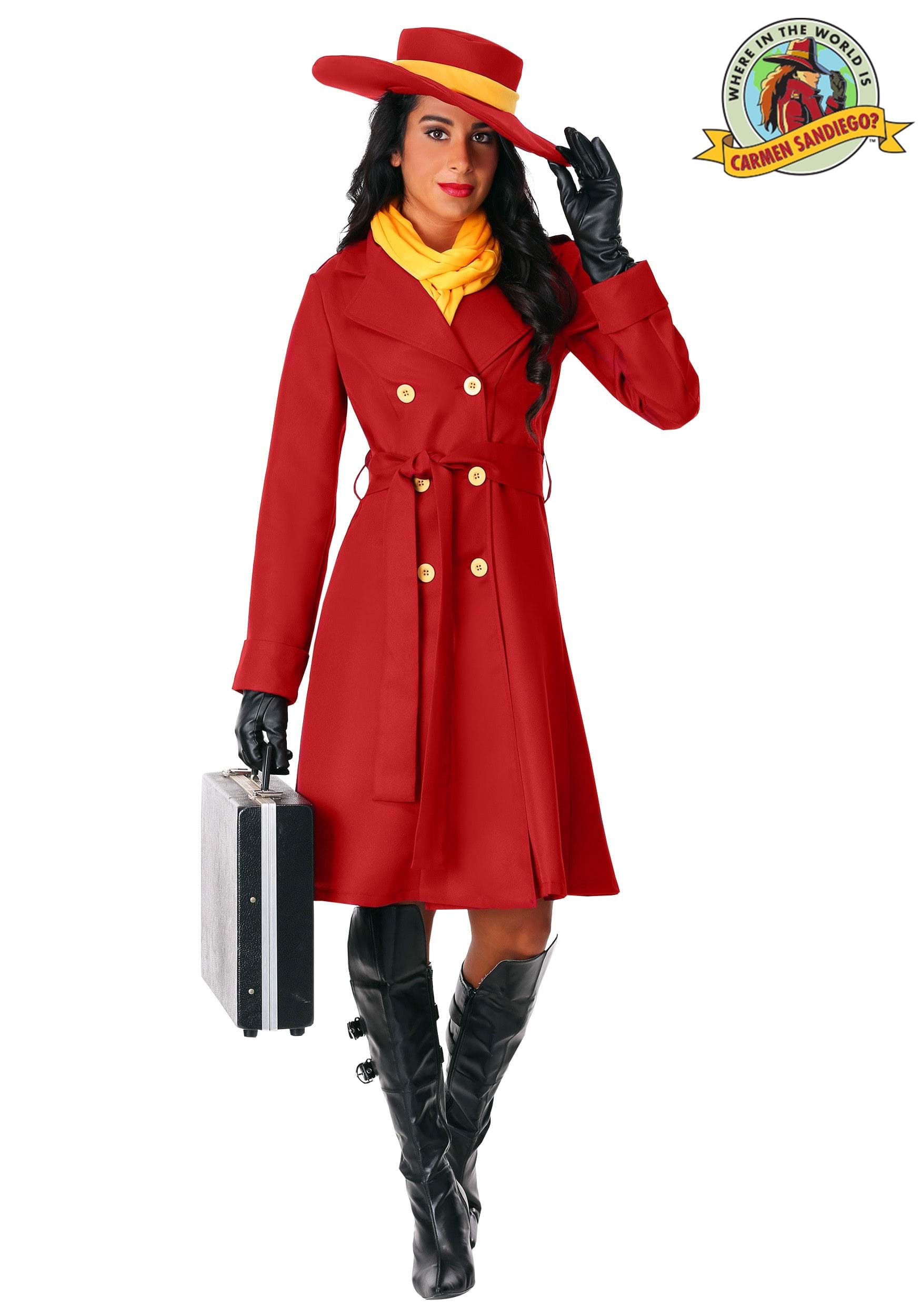 Women's Plus Size Carmen Sandiego Costume 1 Women's Plus Size Carmen Sandiego Costume