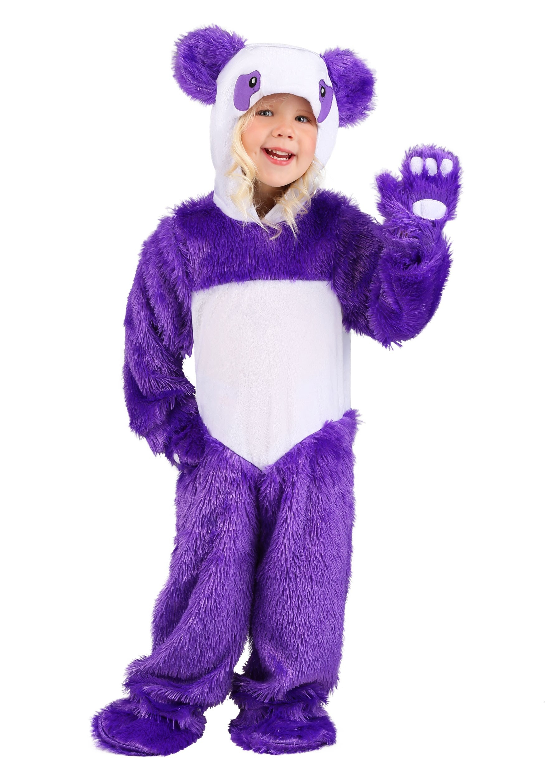 Furry Purple Panda Toddler Costume for Girls 1 Furry Purple Panda Toddler Costume for Girls