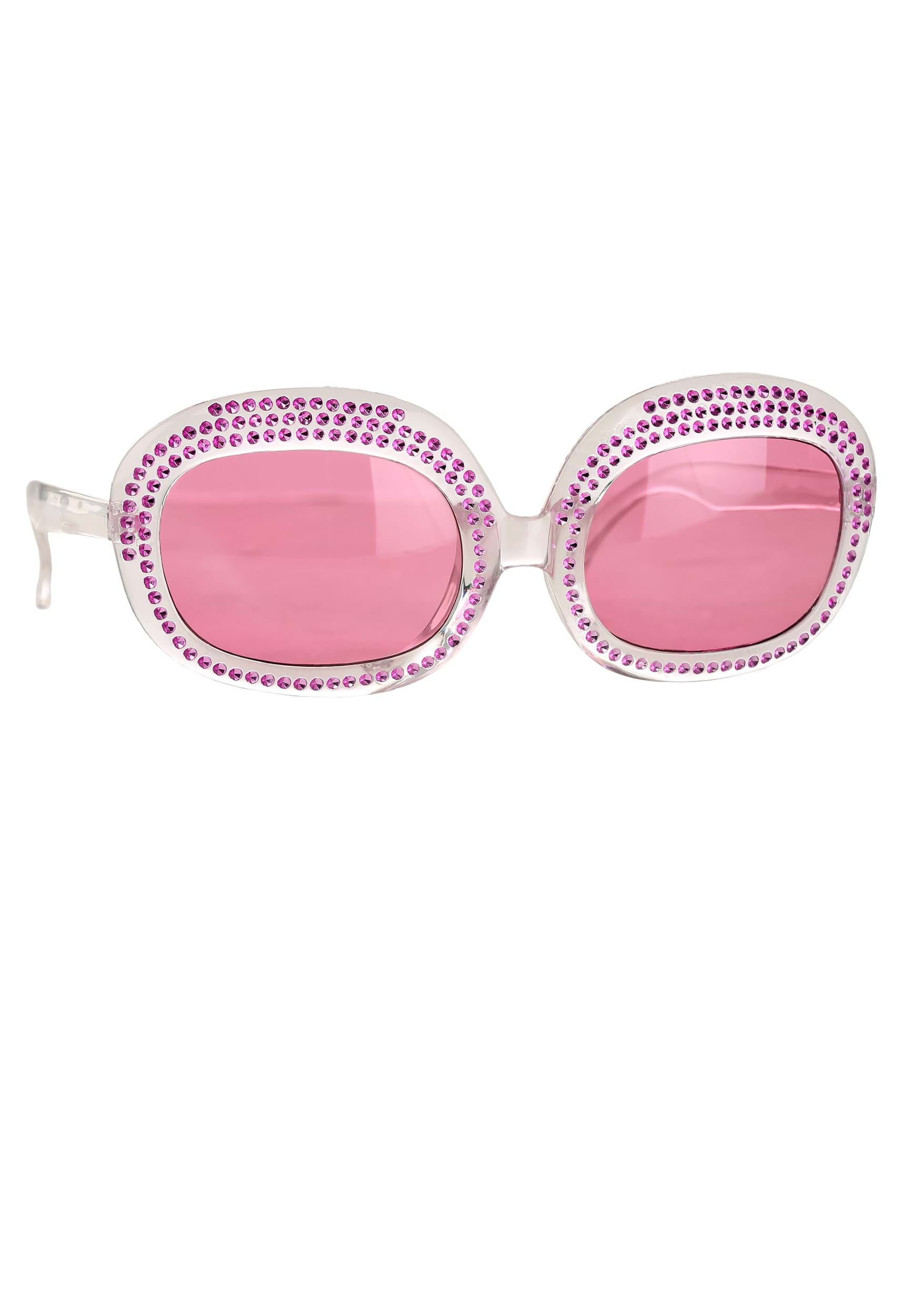 Pink Square Piano Player Costume Glasses