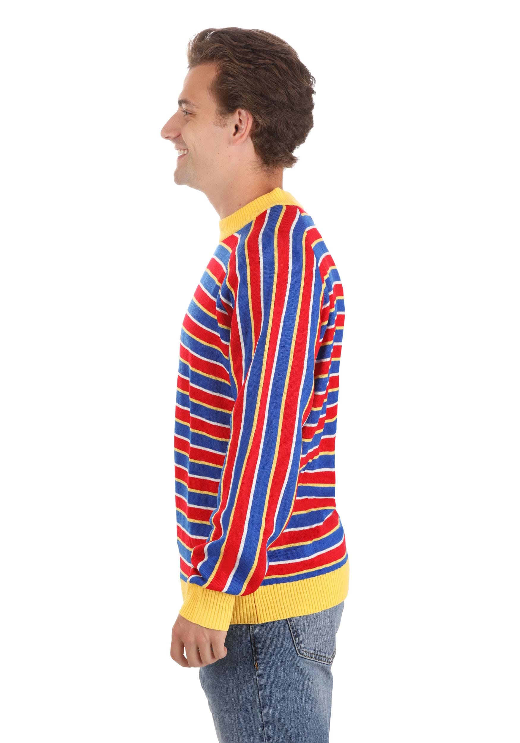 Adult Sesame Street Ernie Cosplay Knit Sweater 5 Adult Sesame Street Ernie Cosplay Knit Sweater